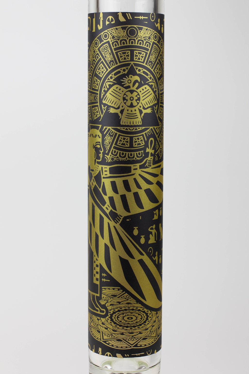 16" Egyptian Hieroglyph / 9 mm / Glow in the dark / Glass Bong  [MG22]