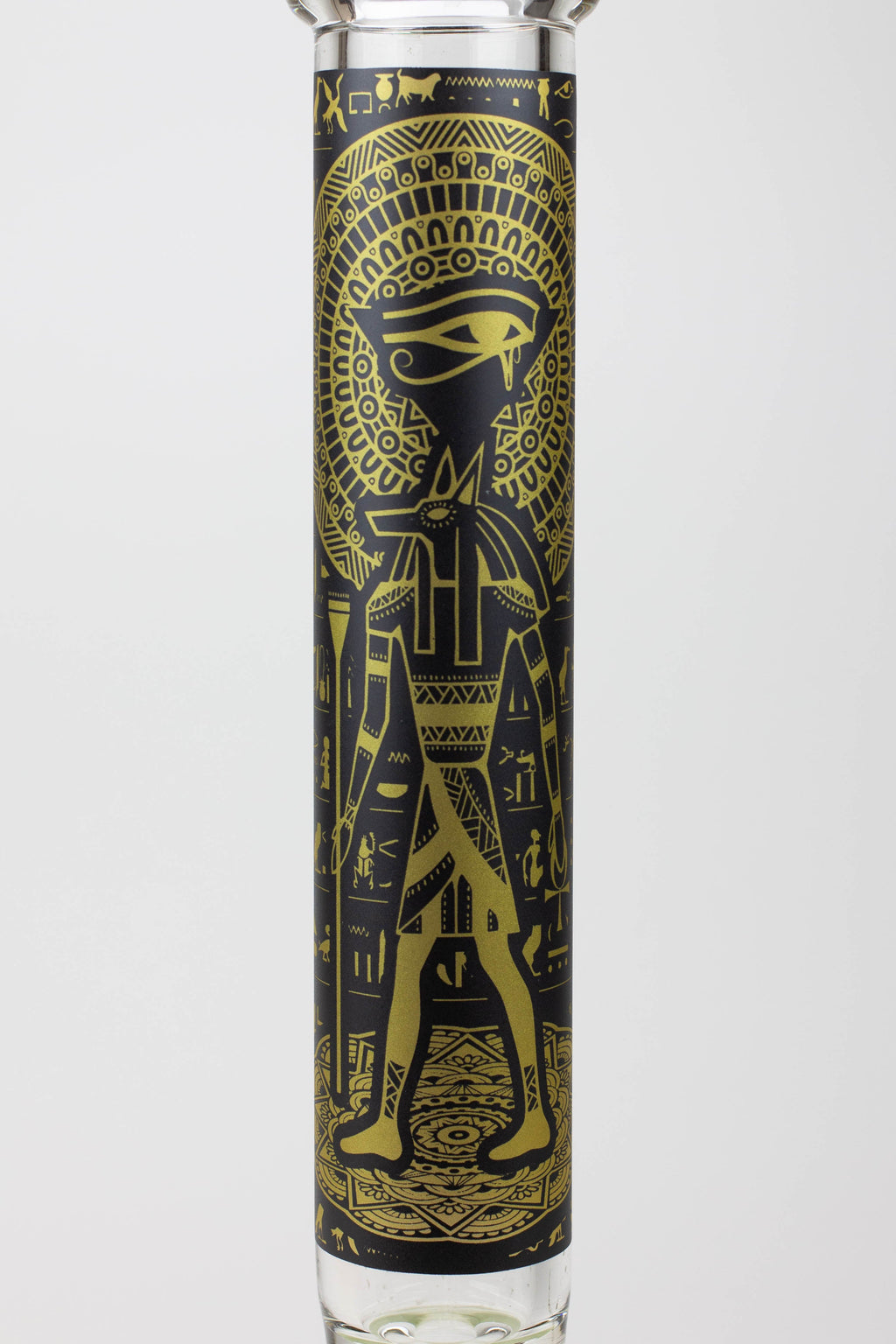 16" Egyptian Hieroglyph / 9 mm / Glow in the dark / Glass Bong  [MG22]