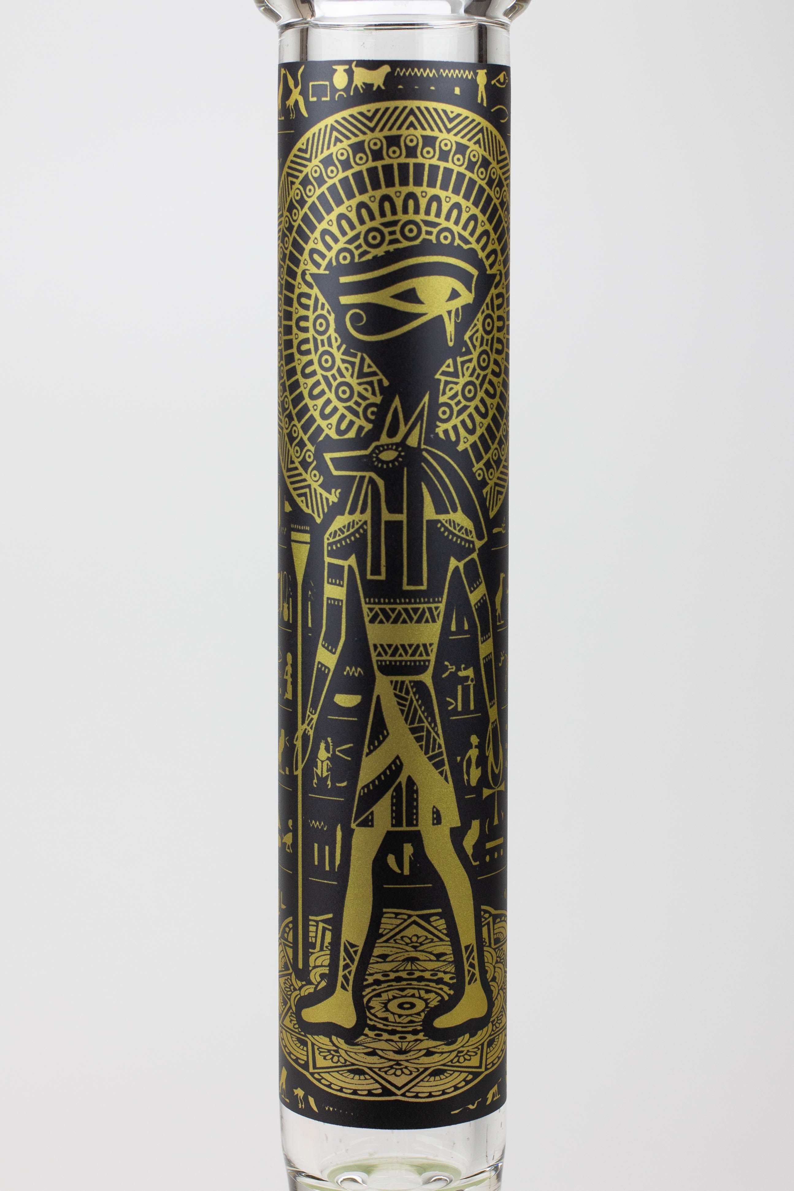16" Egyptian Hieroglyph / 9 mm / Glow in the dark / Glass Bong  [MG22]