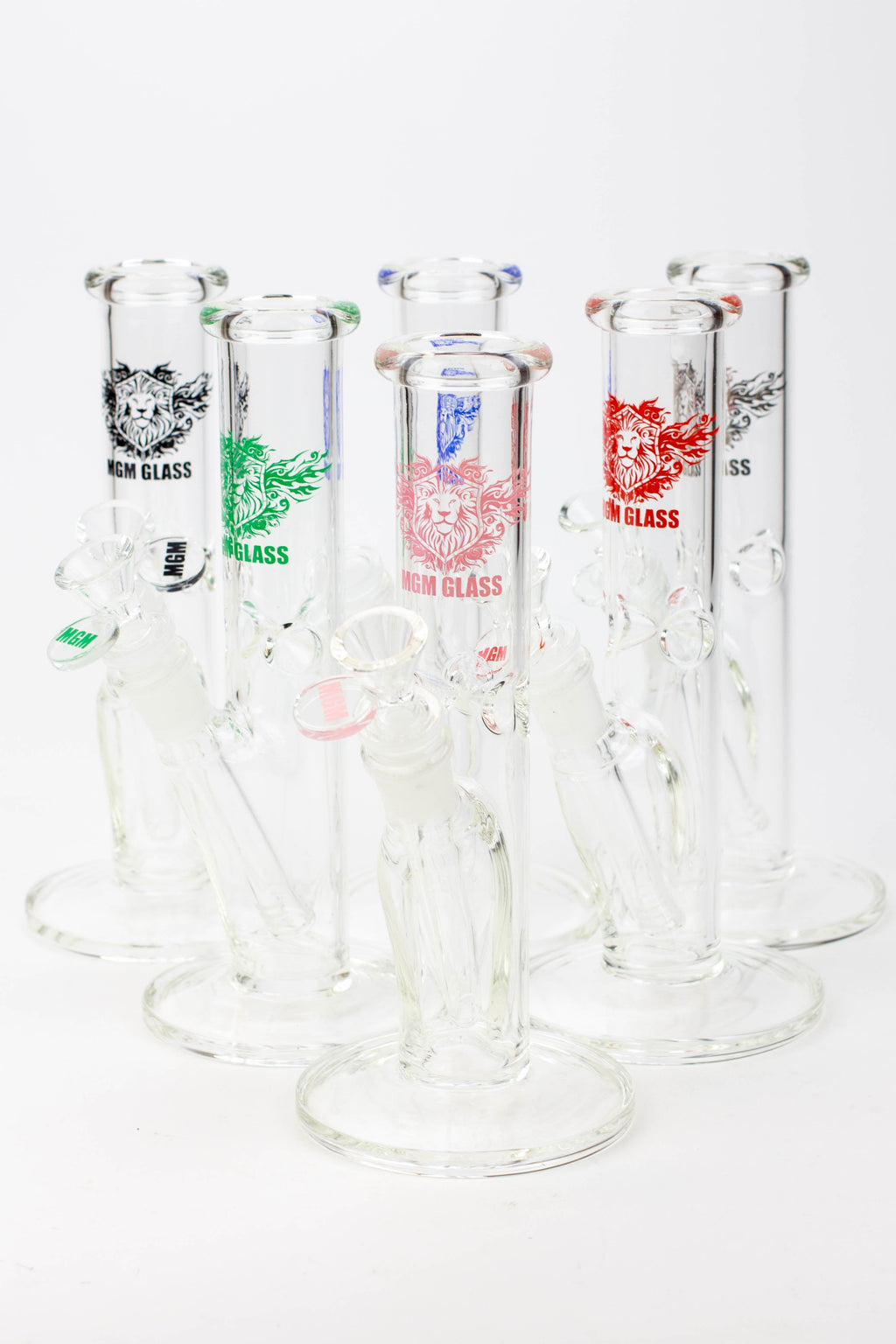 9" glass straight tube glass Bong