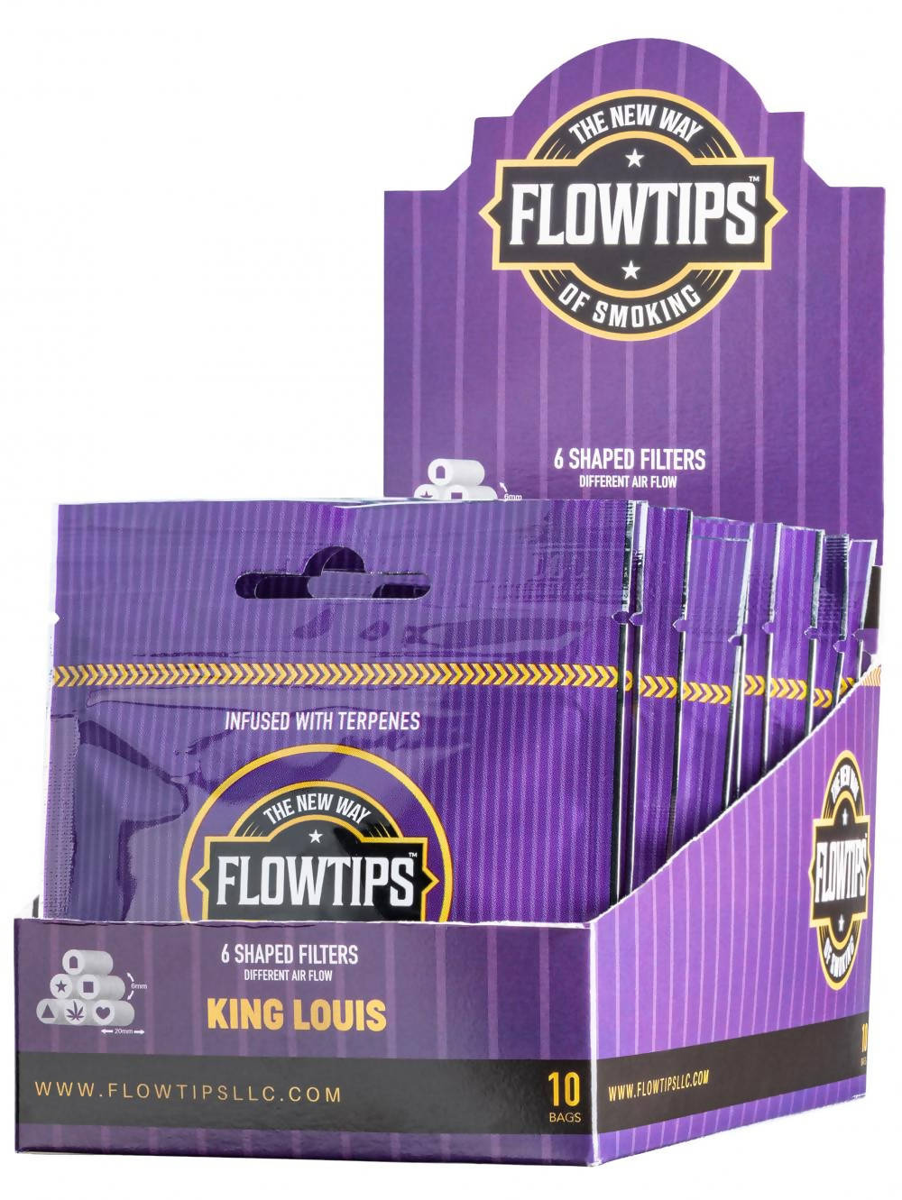 Flowtips Terpene Filter Tips - 25 ct. Bag - 10 ct. Display