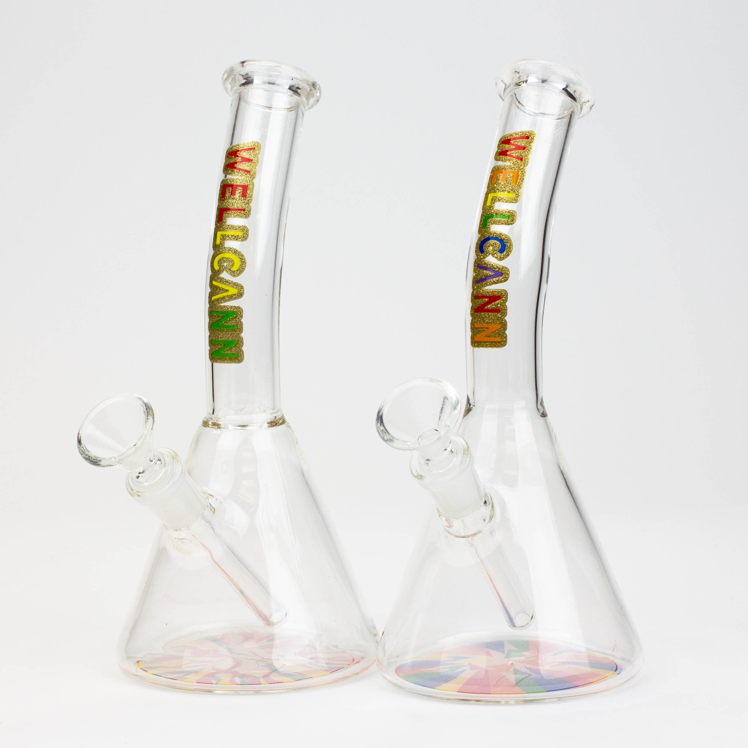 8" WellCann Mini Bong with Colour Bottom