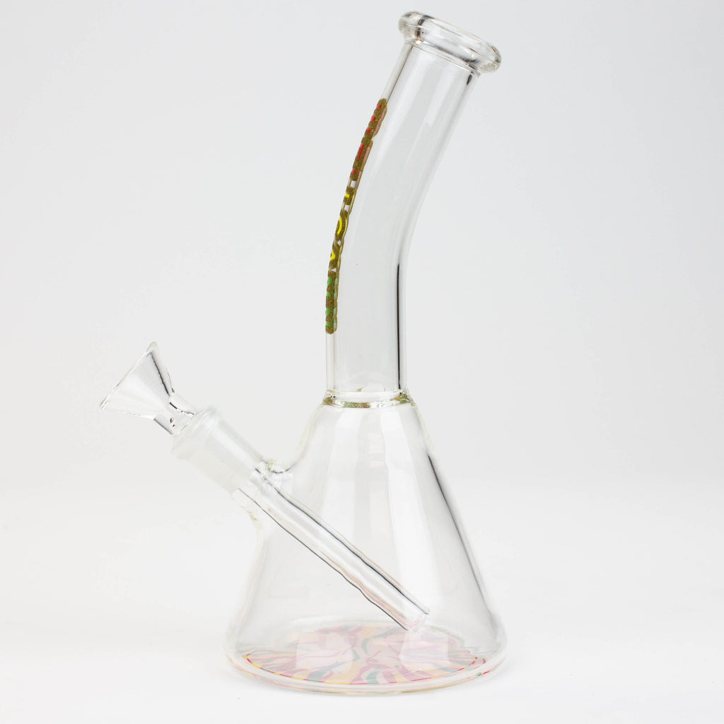 8" WellCann Mini Bong with Colour Bottom