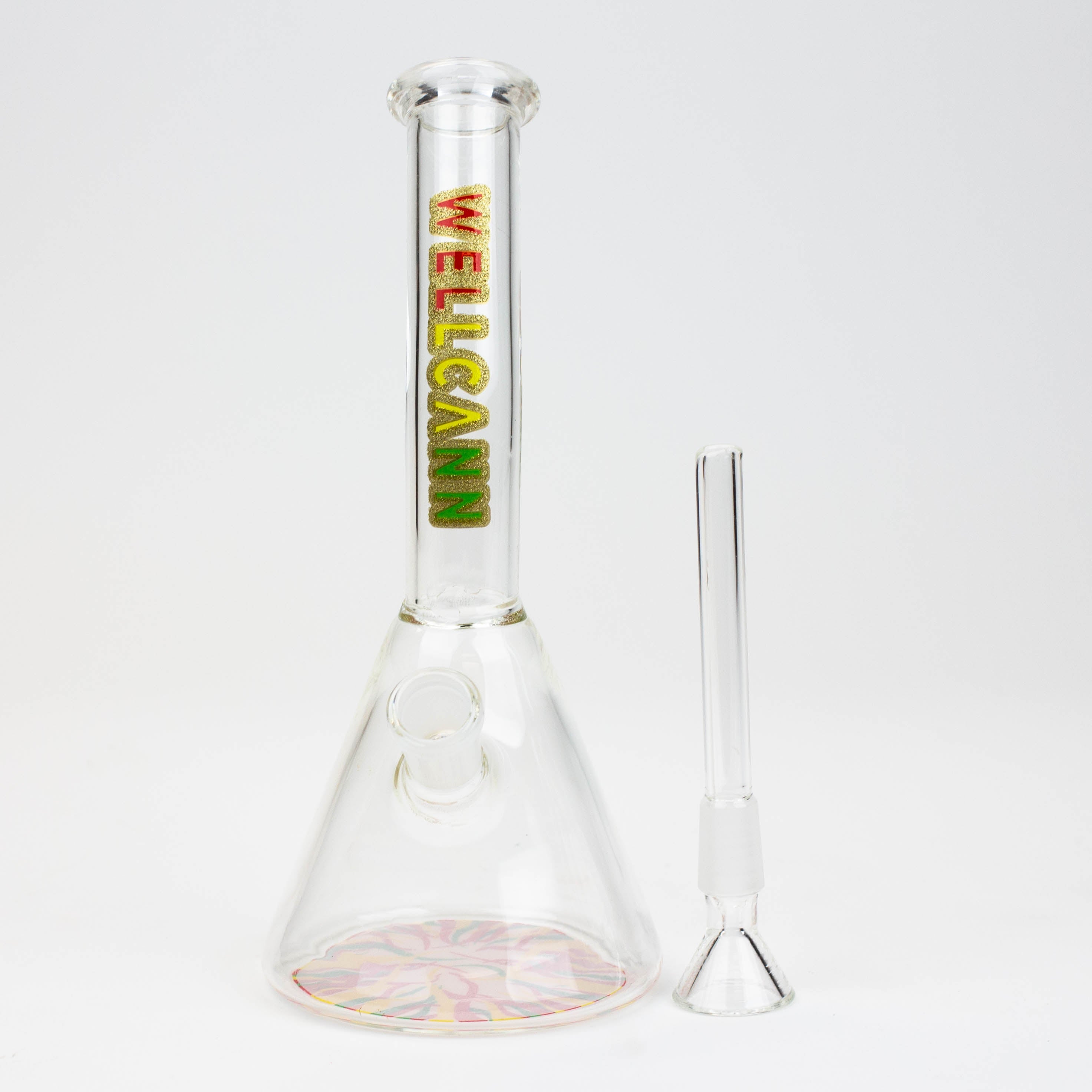 8" WellCann Mini Bong with Colour Bottom
