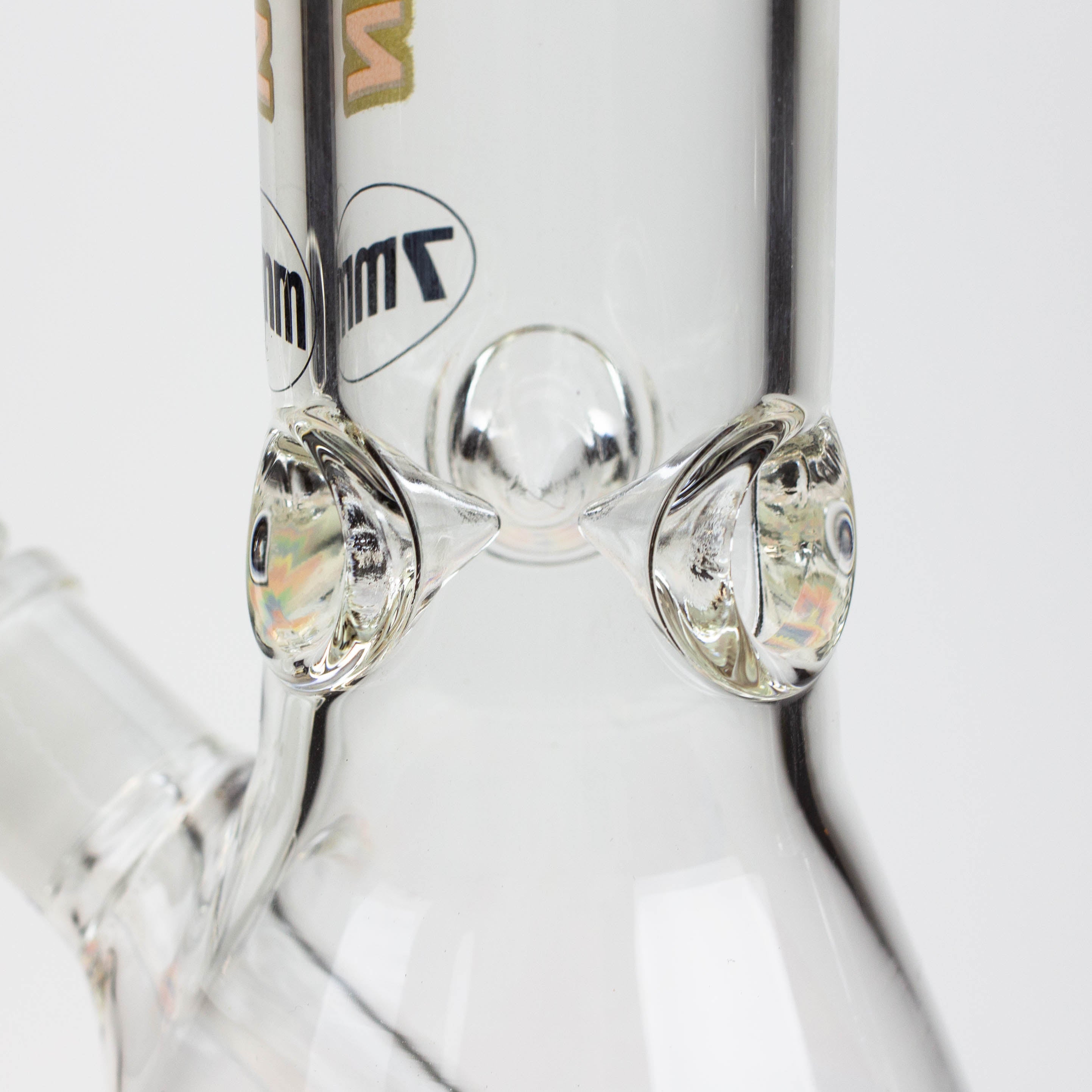 12" WellCann beaker 7 mm glass water bong with Colour Bottom