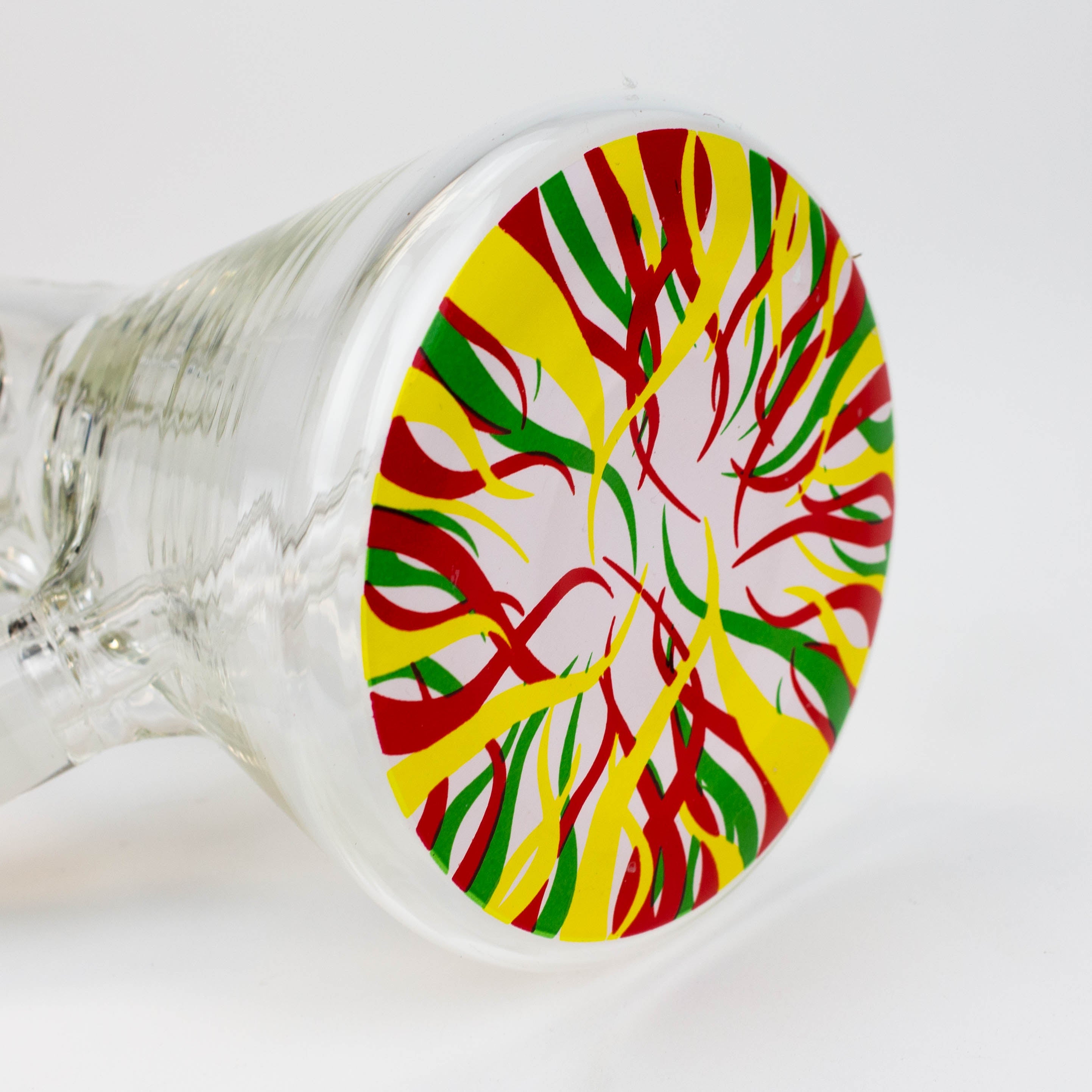 12" WellCann beaker 7 mm glass water bong with Colour Bottom