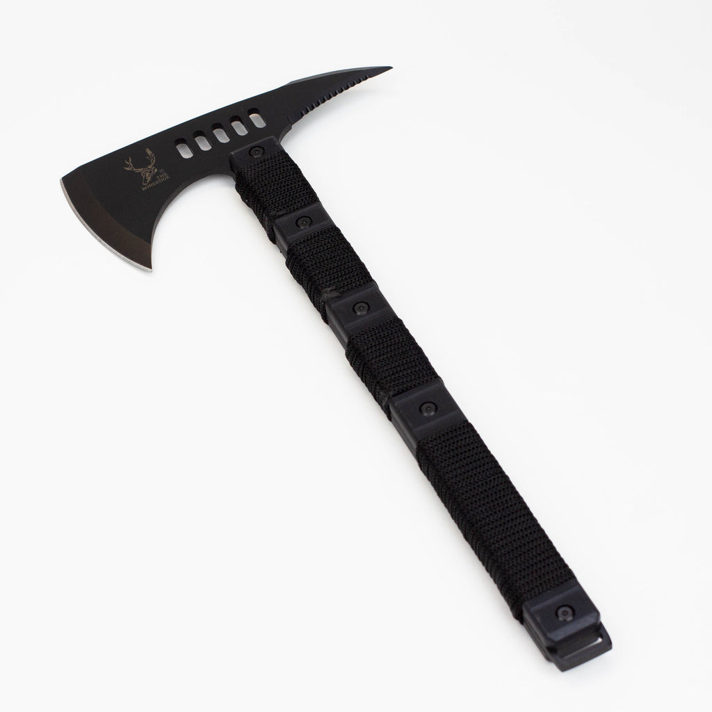 14 1/2″ The Bone Edge Tactical Axe with Sheath Black Hatchet [HK6185]
