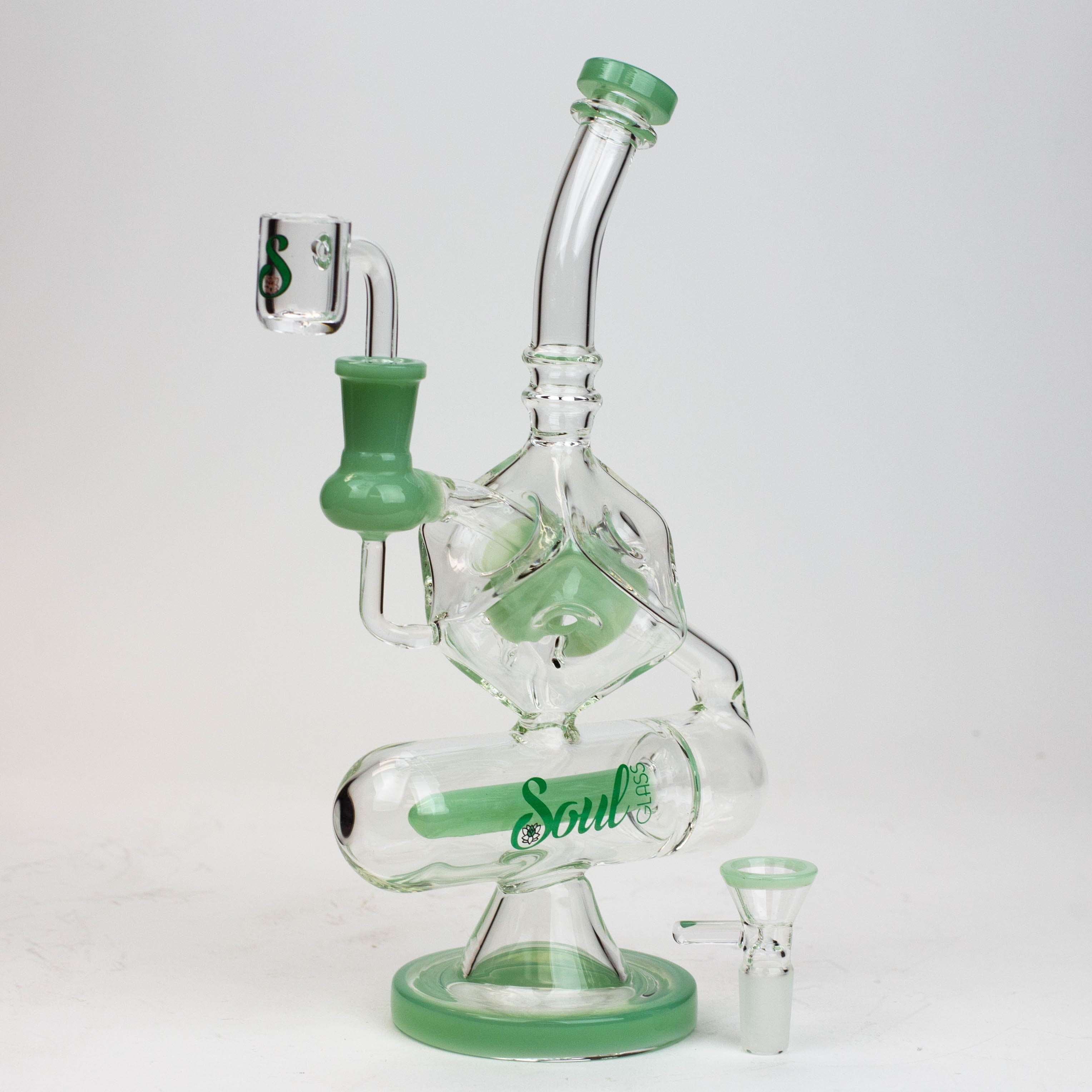 9" SOUL Glass 2-in-1 glass bong [S2057]