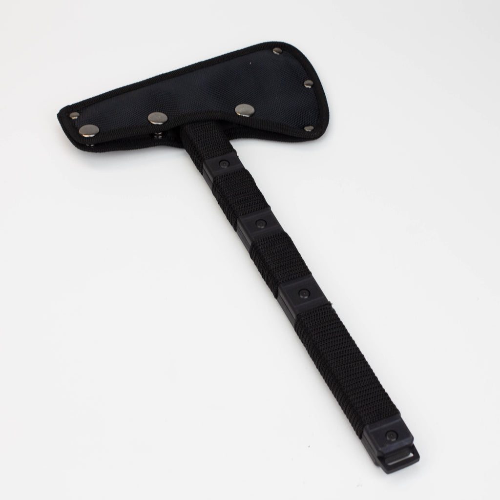 14 1/2″ The Bone Edge Tactical Axe with Sheath Black Hatchet [HK6185]