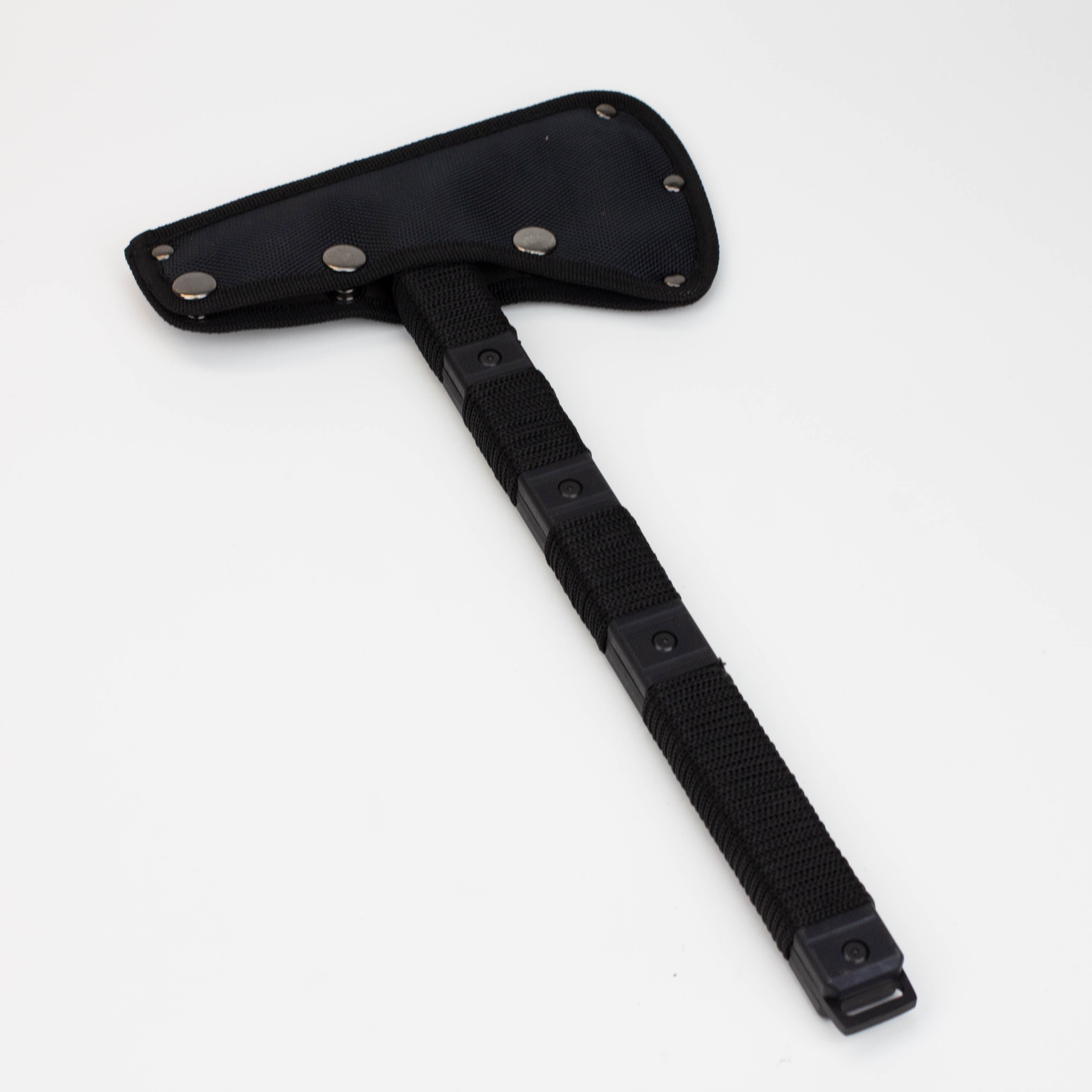 14 1/2″ The Bone Edge Tactical Axe with Sheath Black Hatchet [HK6185]