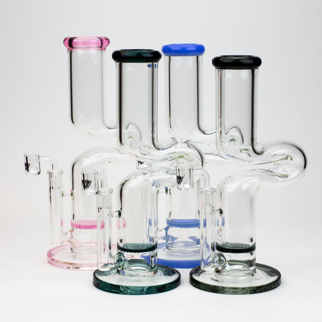 11.5" 2-in-1 7mm Zig-zag glass water bong [AKG003]