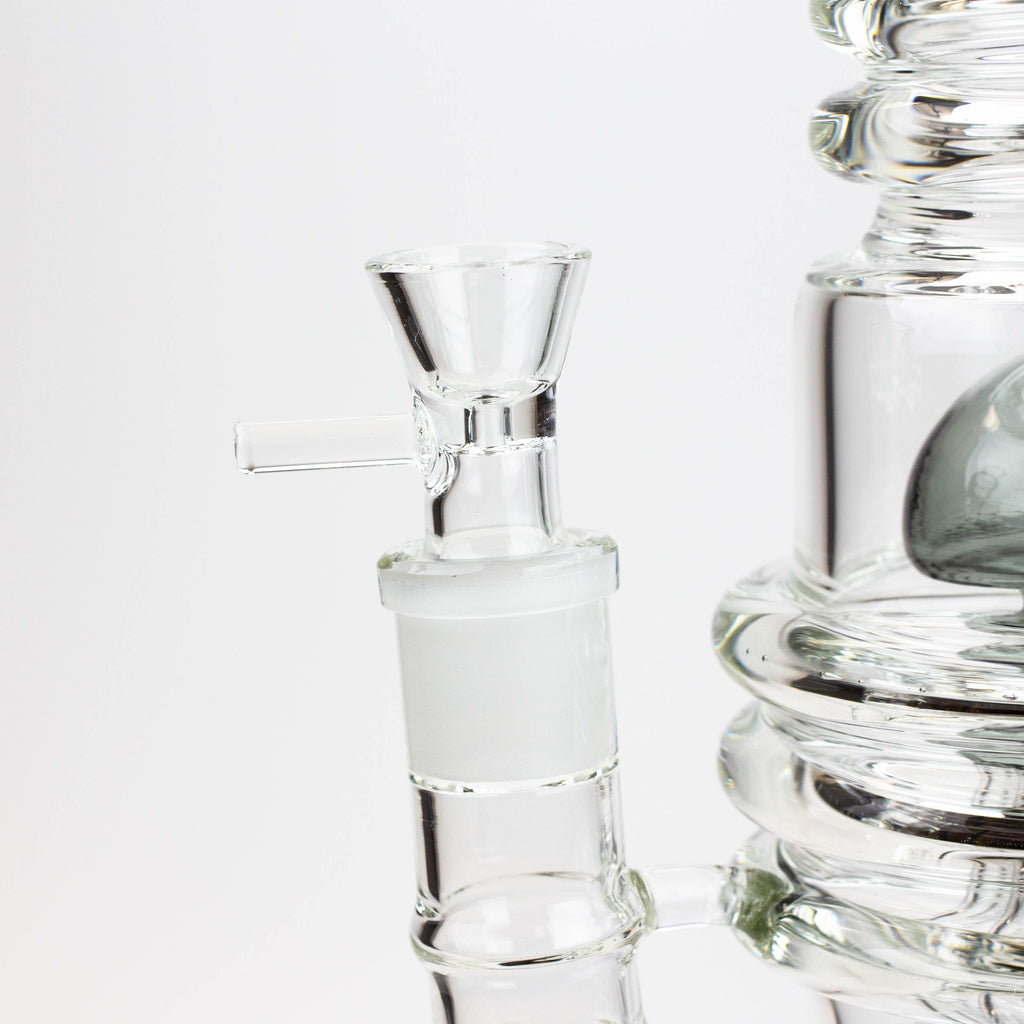 21" H2O  Dual percolator glass water bong [H2O-5004]