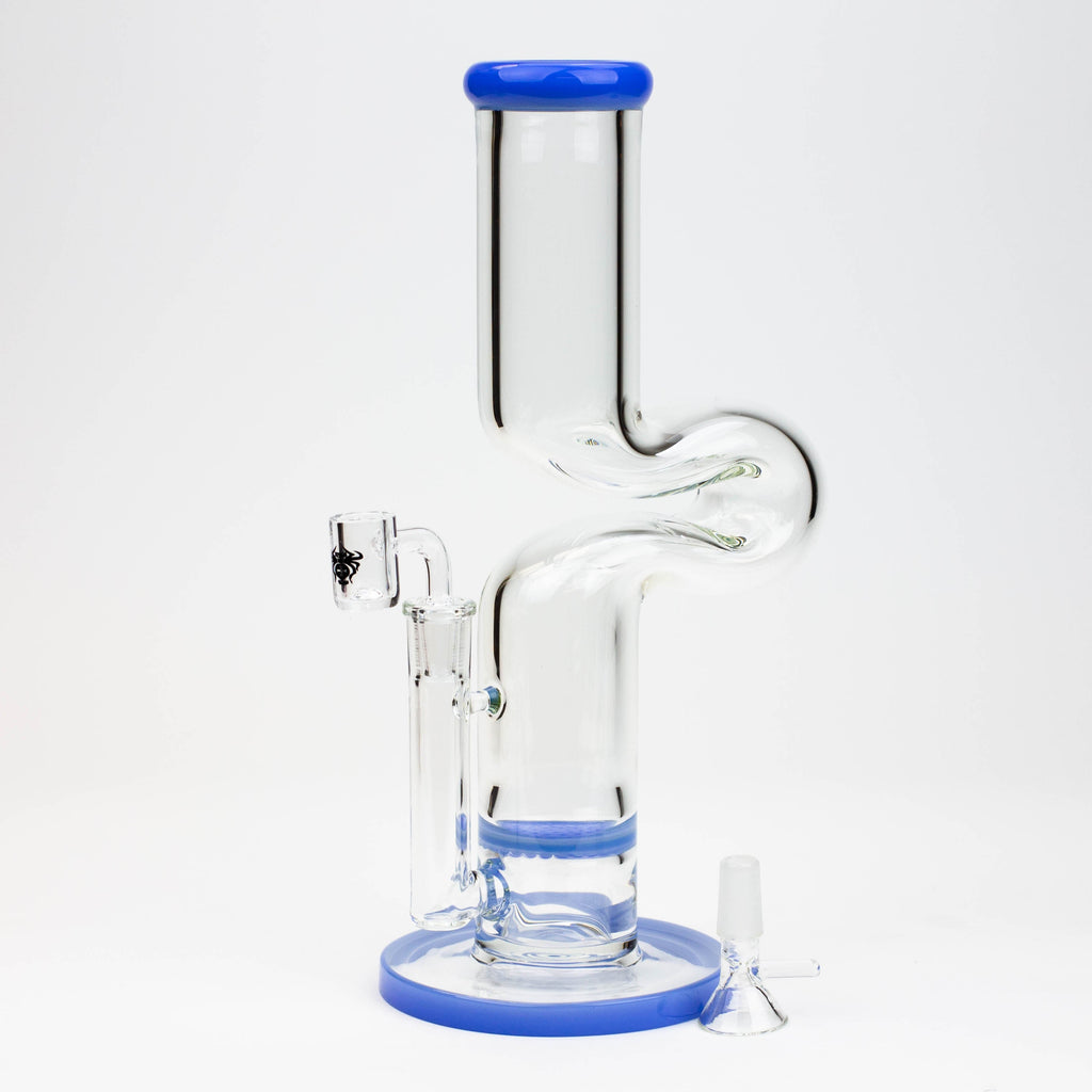 11.5" 2-in-1 7mm Zig-zag glass water bong [AKG003]