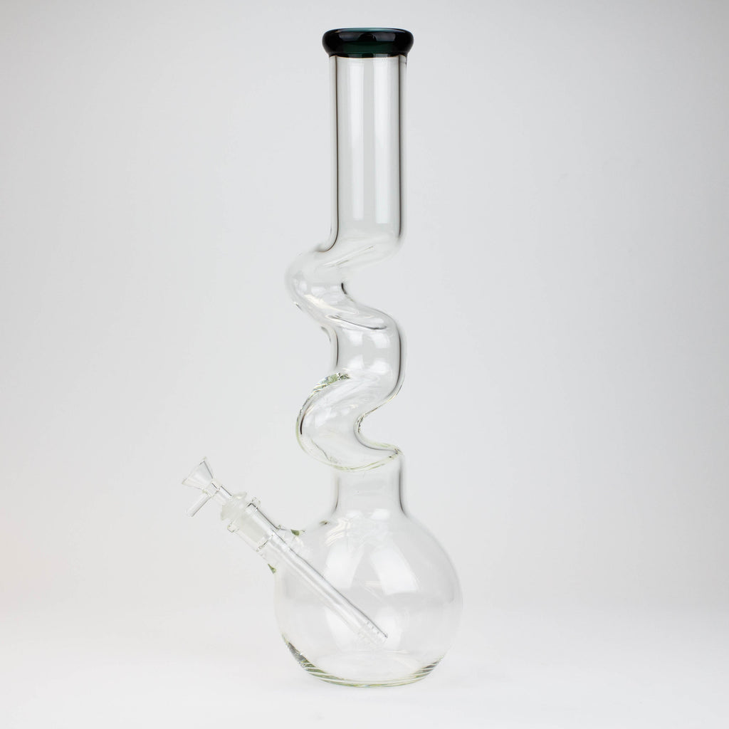 16" Zig-zag glass water bong [AKG004]
