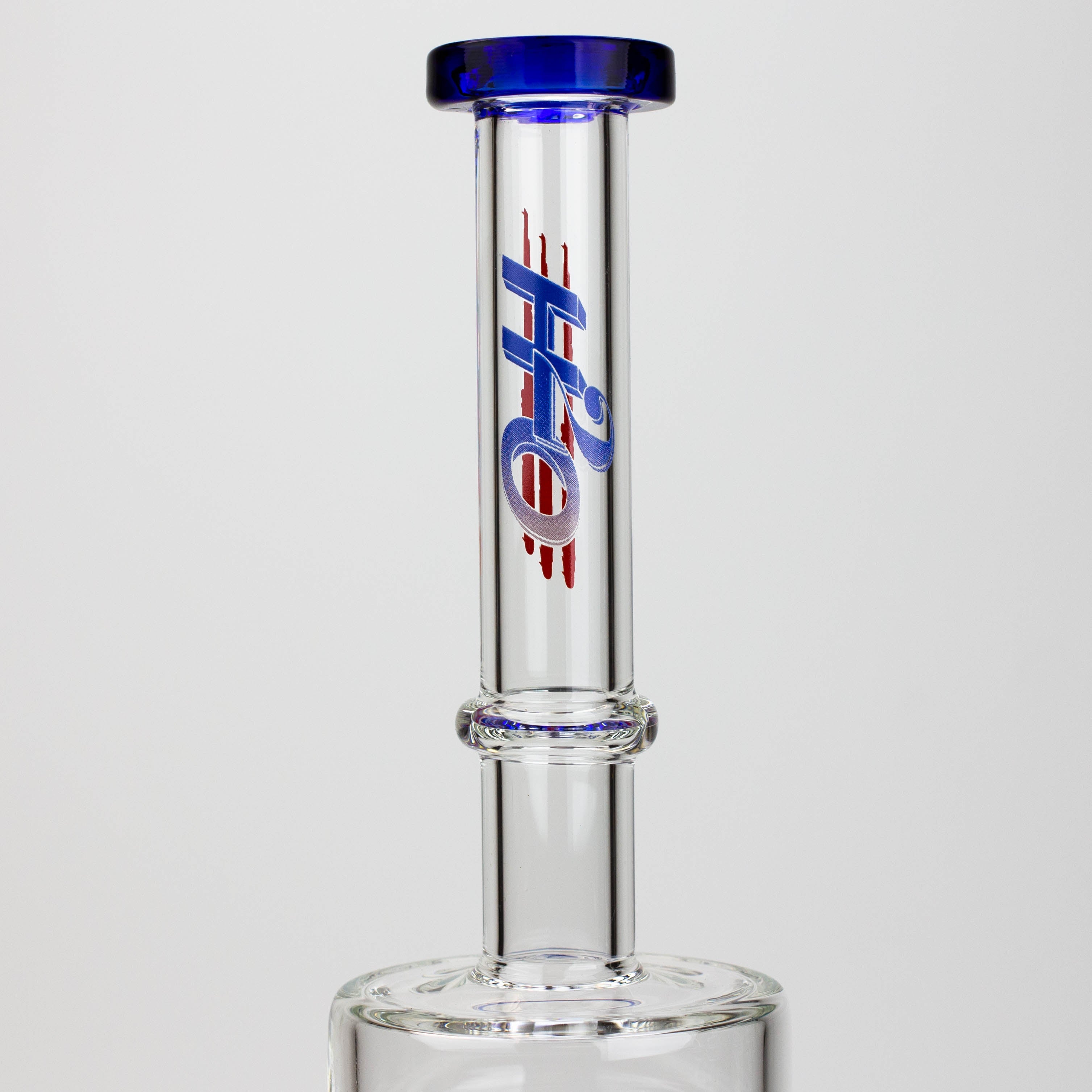 17" H2O dual diffuser glass water bong [H2O-5002]