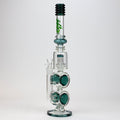 17" H2O Double ring glass water bong [H2O-5006]