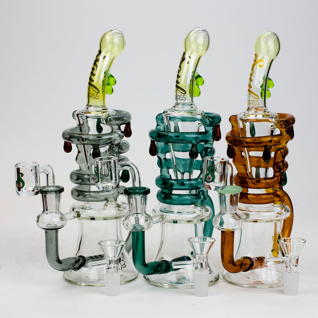 9.5" SOUL Glass 2-in-1 recycler bong [S2064]