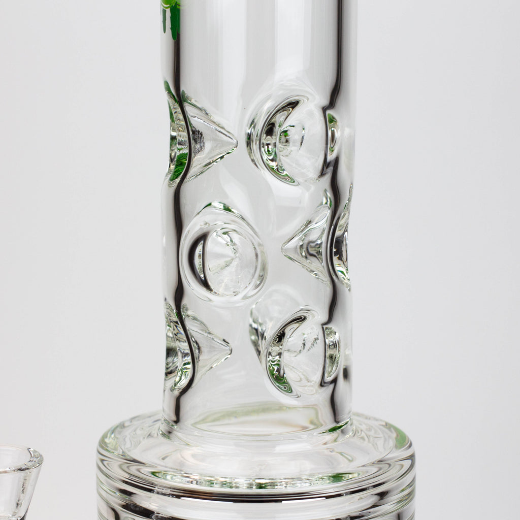 18" H2O glass water bong with triple mini shower head diffuser [H2O-5007]