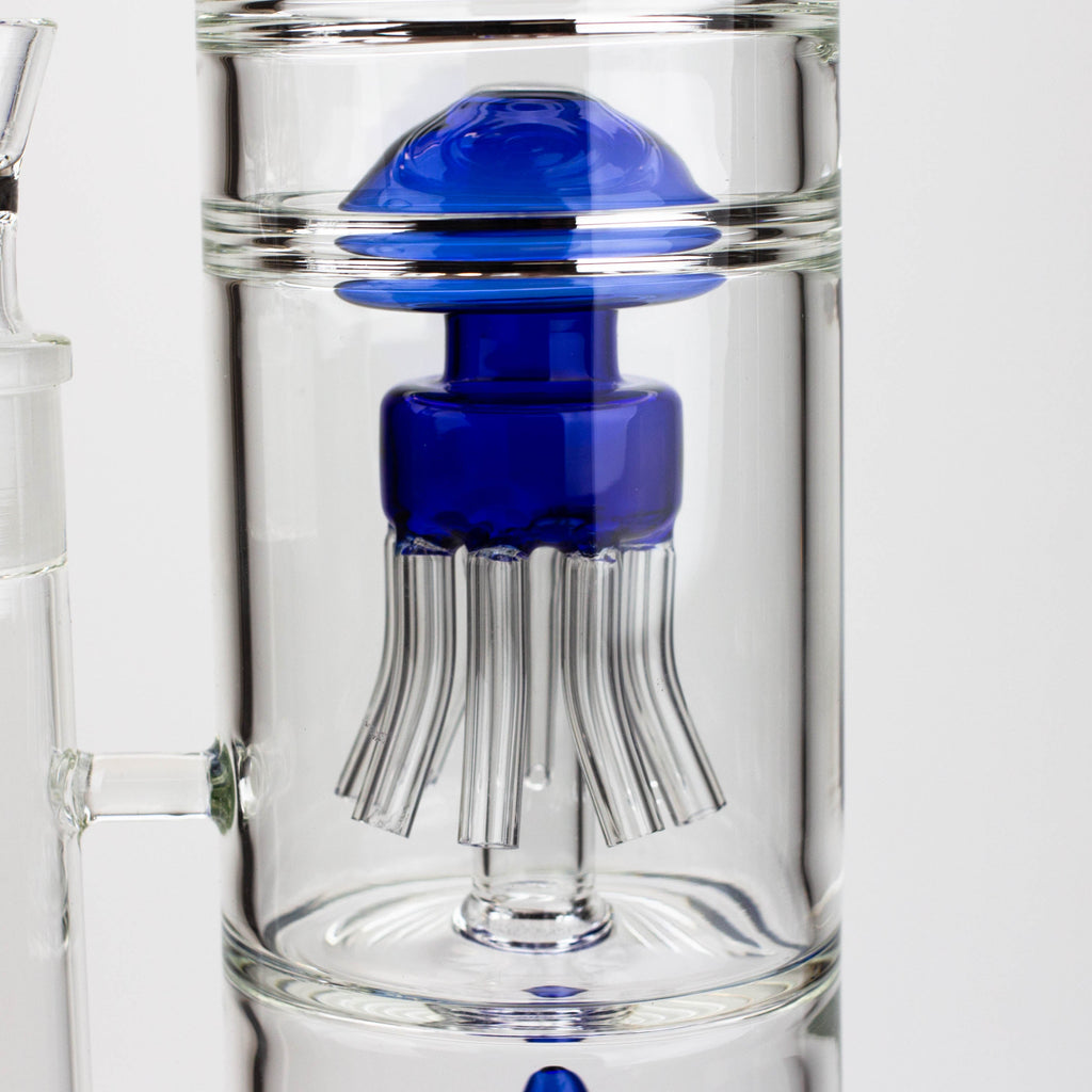 17" H2O dual diffuser glass water bong [H2O-5002]