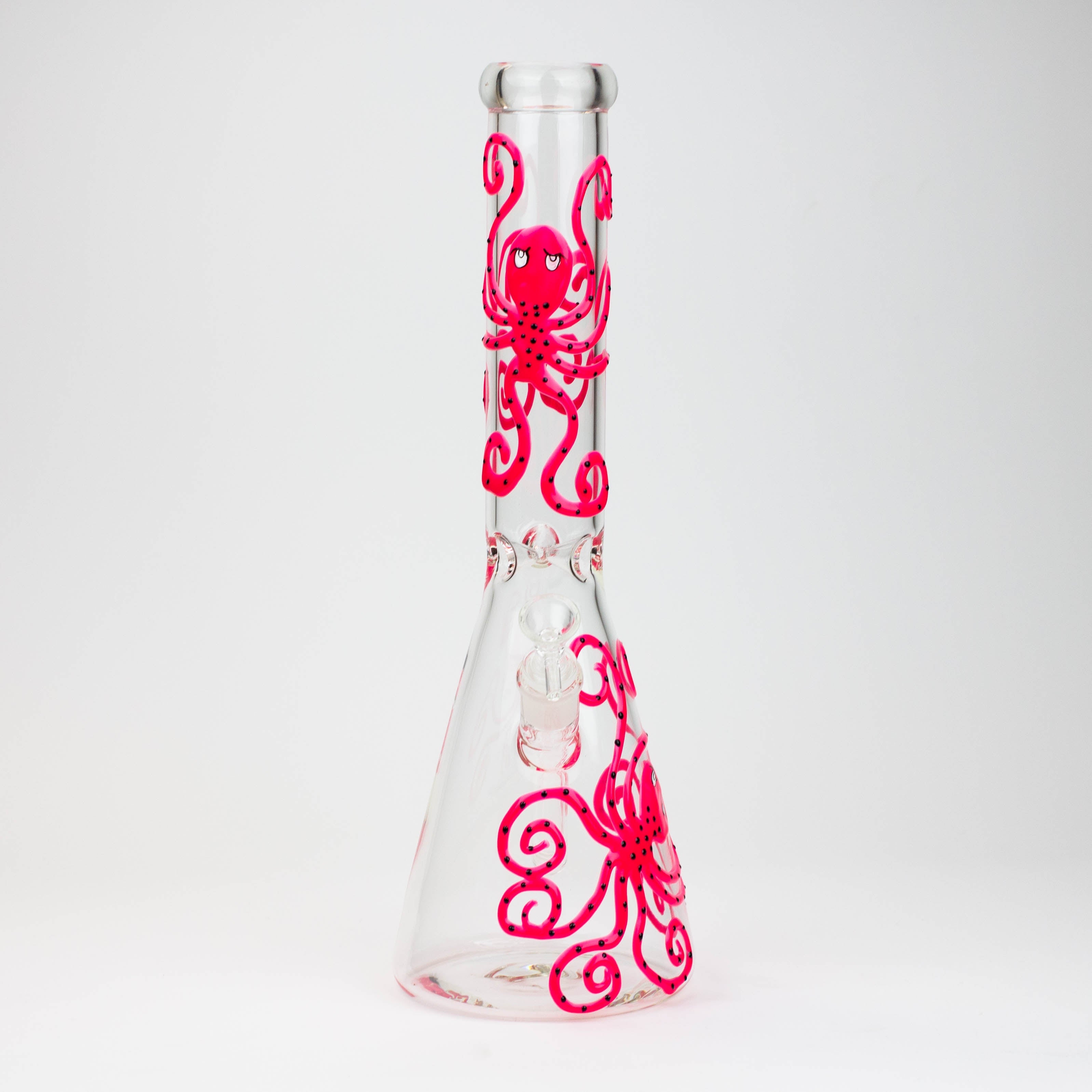 15.5" Glow in the dark beaker glass water bong [AK082]