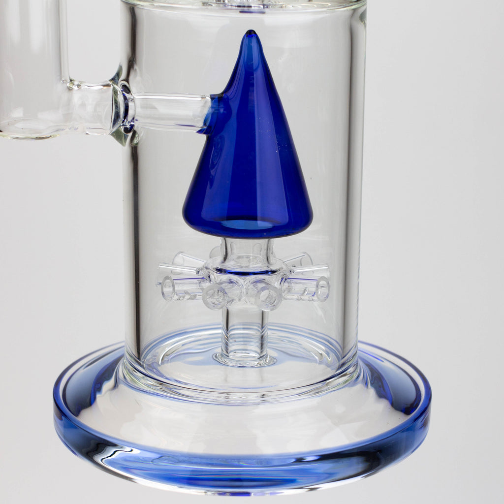 17" H2O dual diffuser glass water bong [H2O-5002]