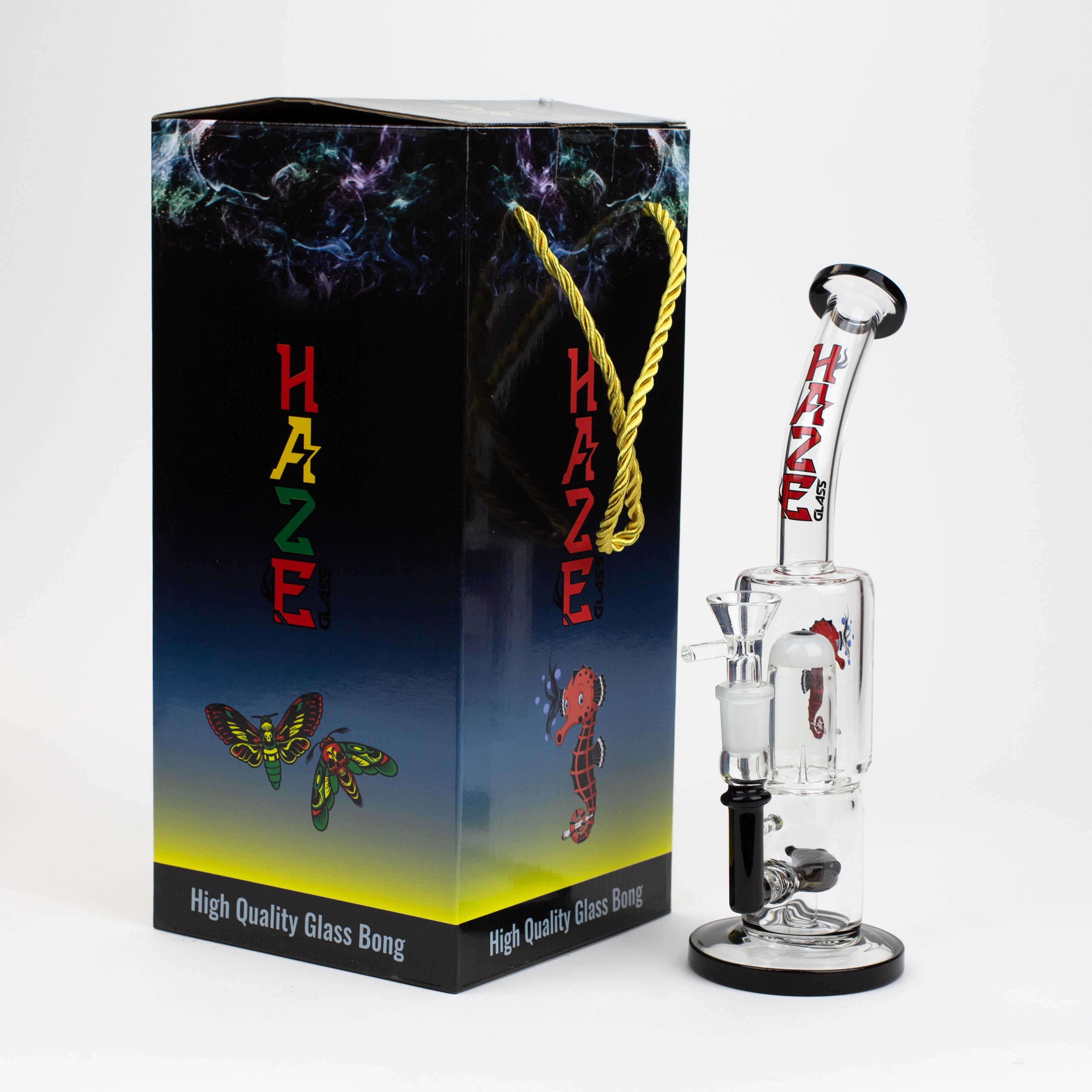8" HAZE See horse glass water bong [HZ077]