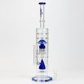 17" H2O dual diffuser glass water bong [H2O-5002]