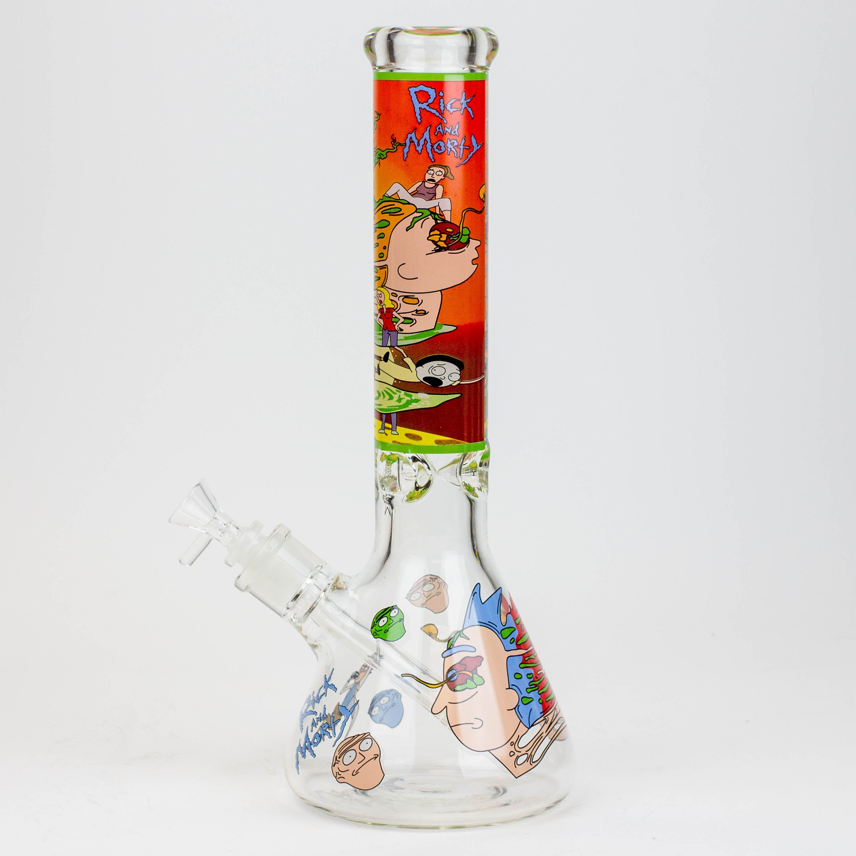 13.5" RM cartoon 9 mm glass beaker water bong