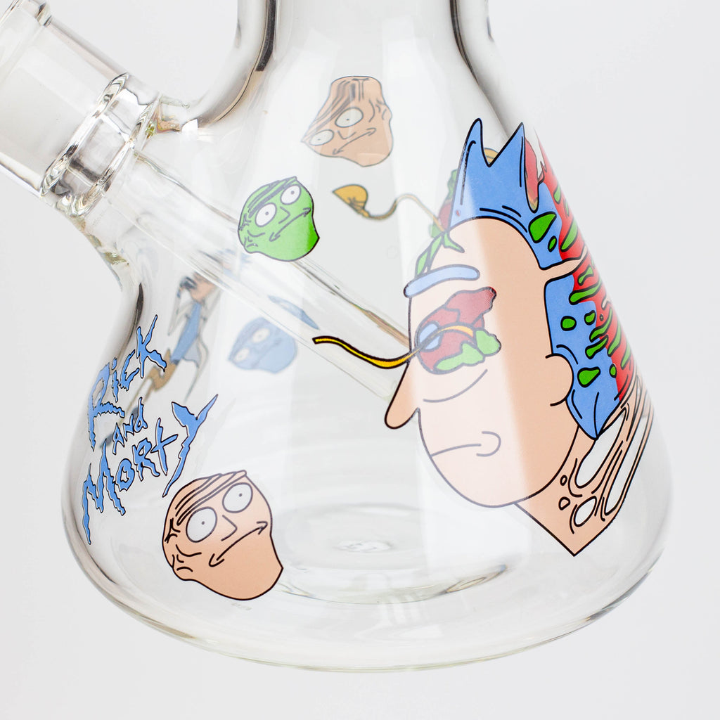 13.5" RM cartoon 9 mm glass beaker water bong