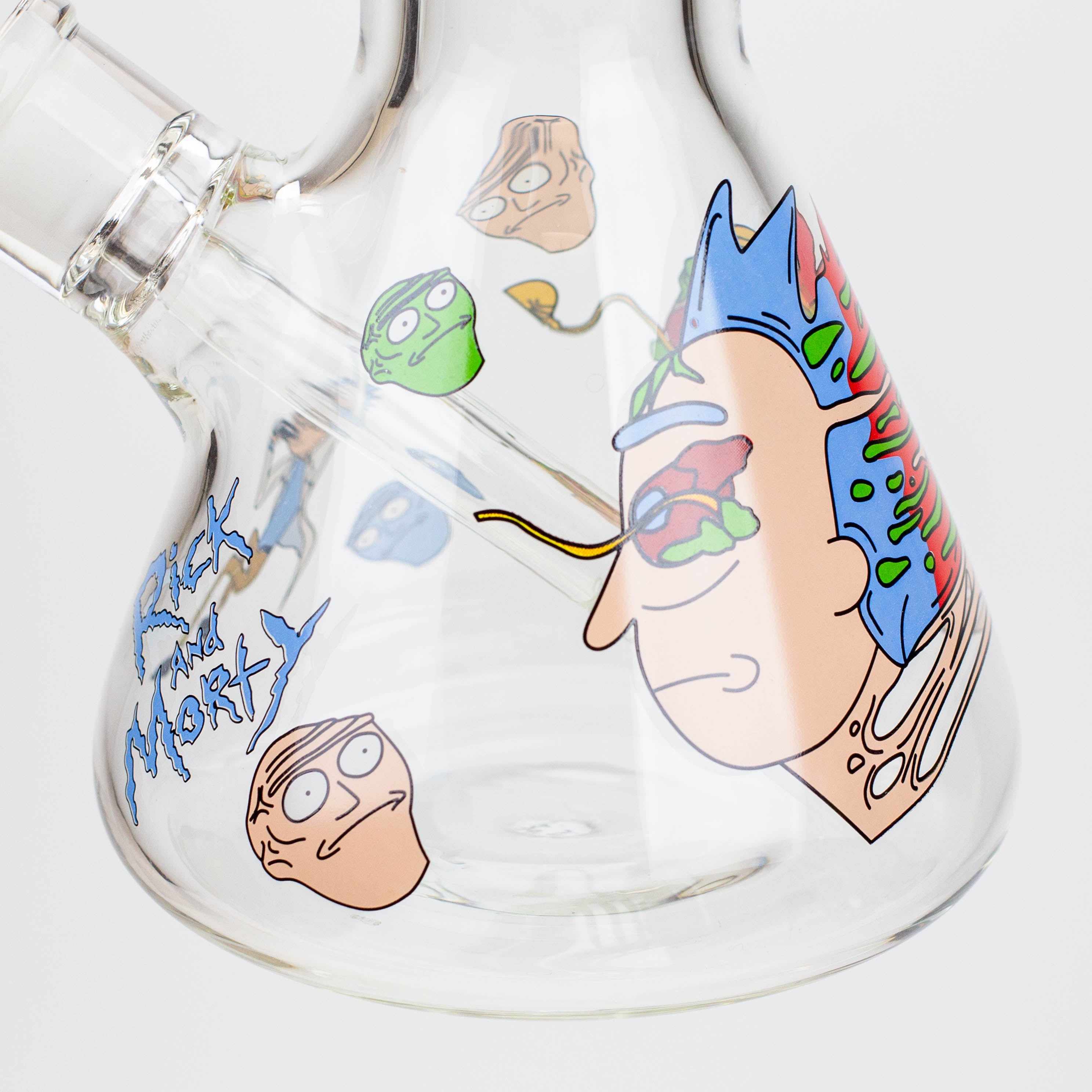 13.5" RM cartoon 9 mm glass beaker water bong