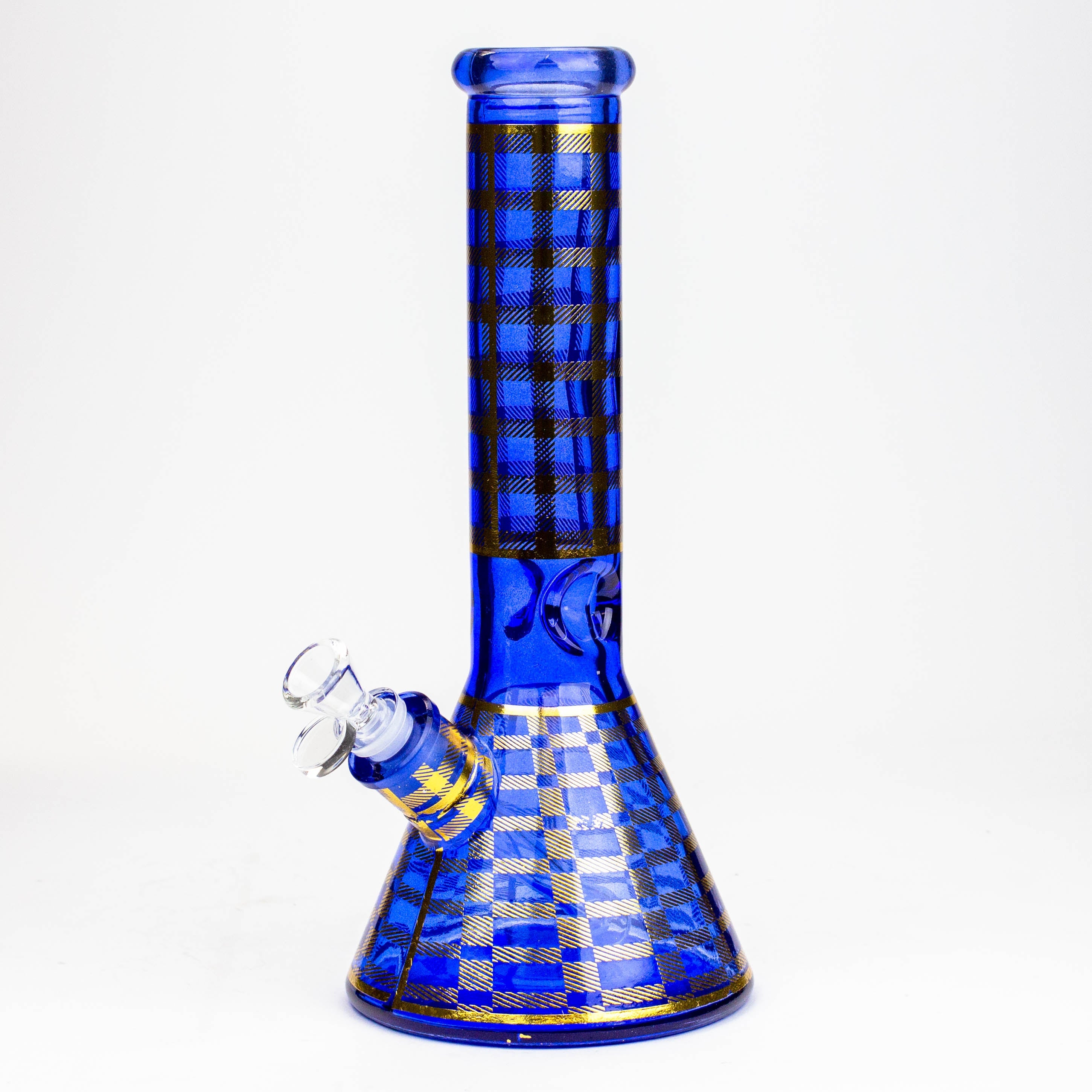 12" 7mm glass neon beaker water bong