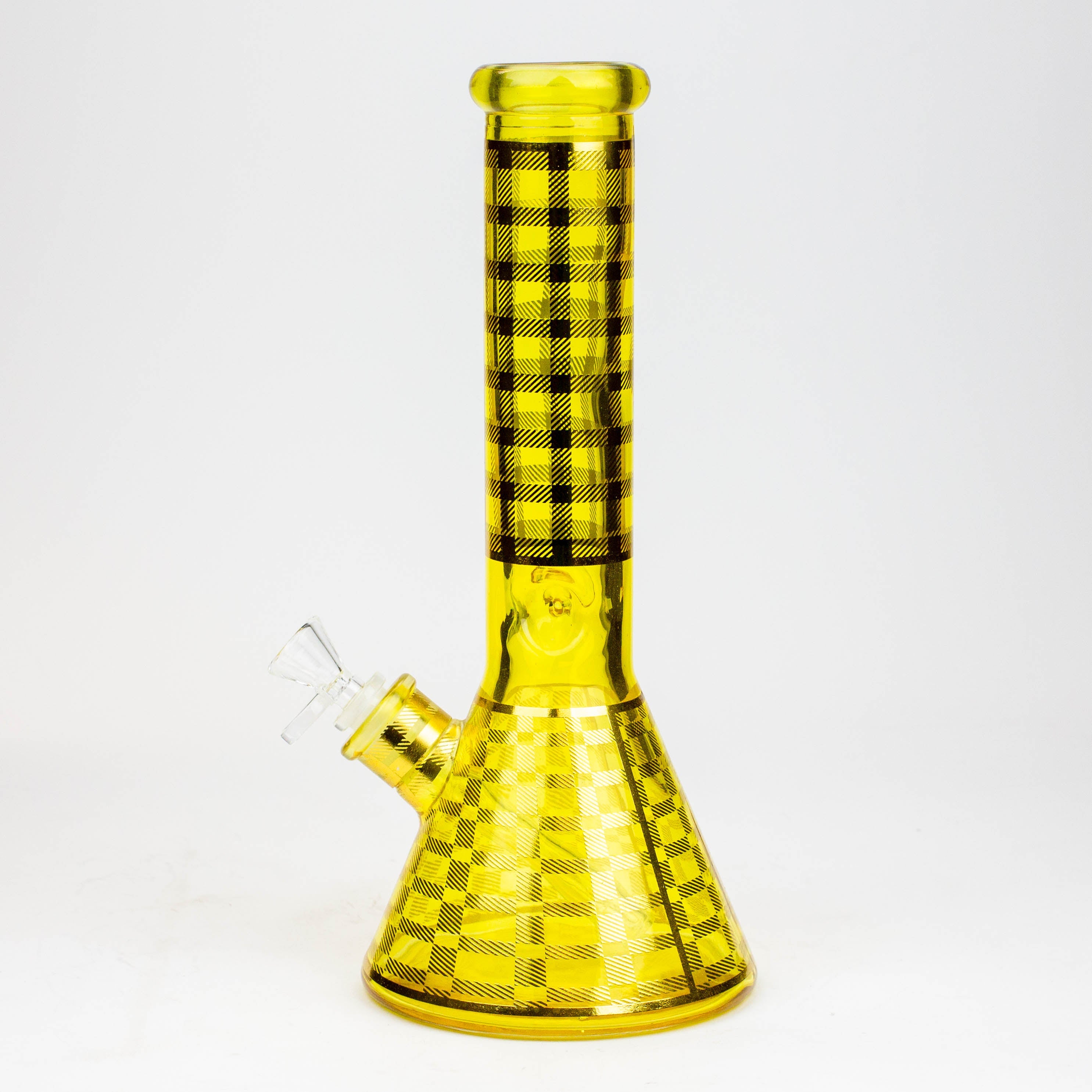 12" 7mm glass neon beaker water bong