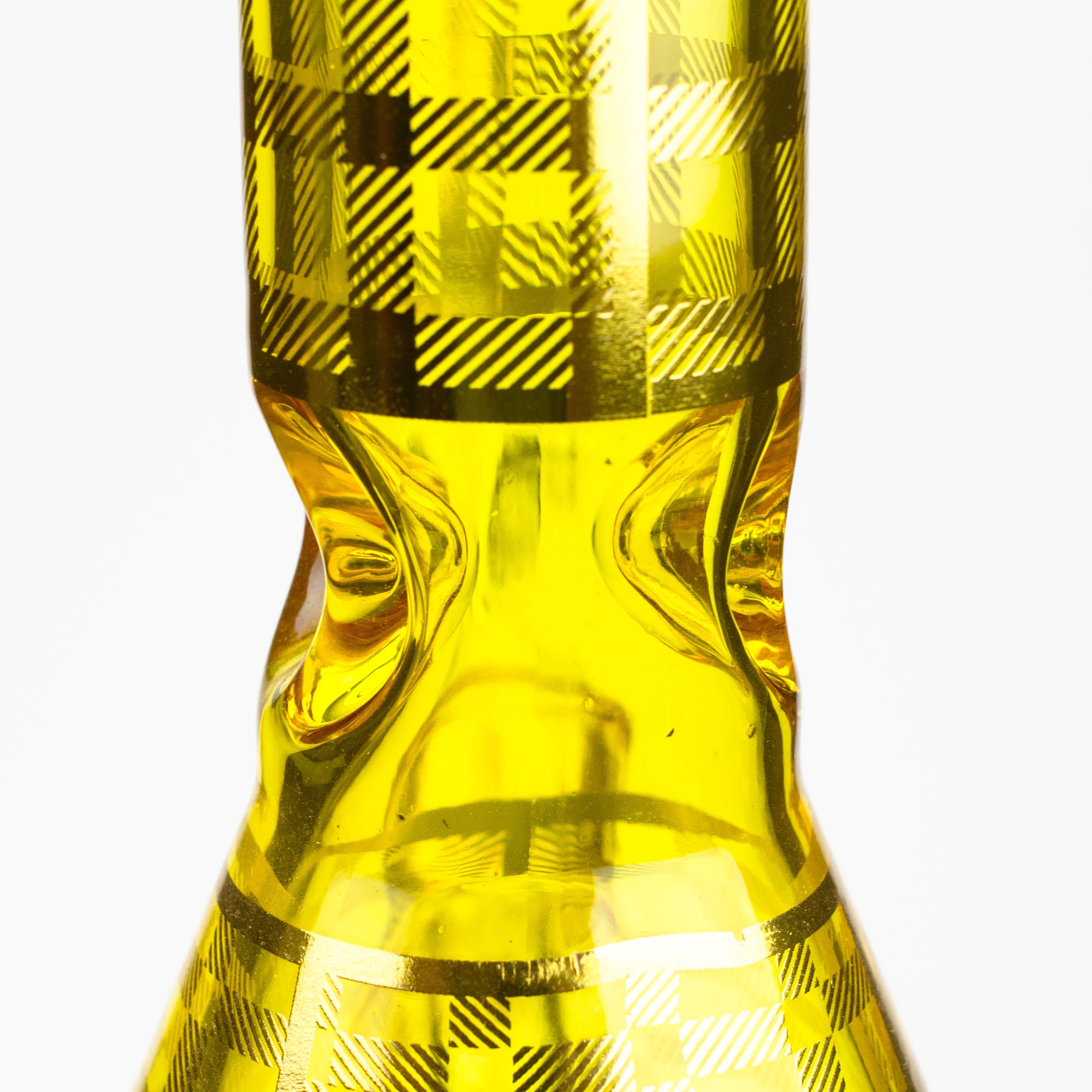 12" 7mm glass neon beaker water bong