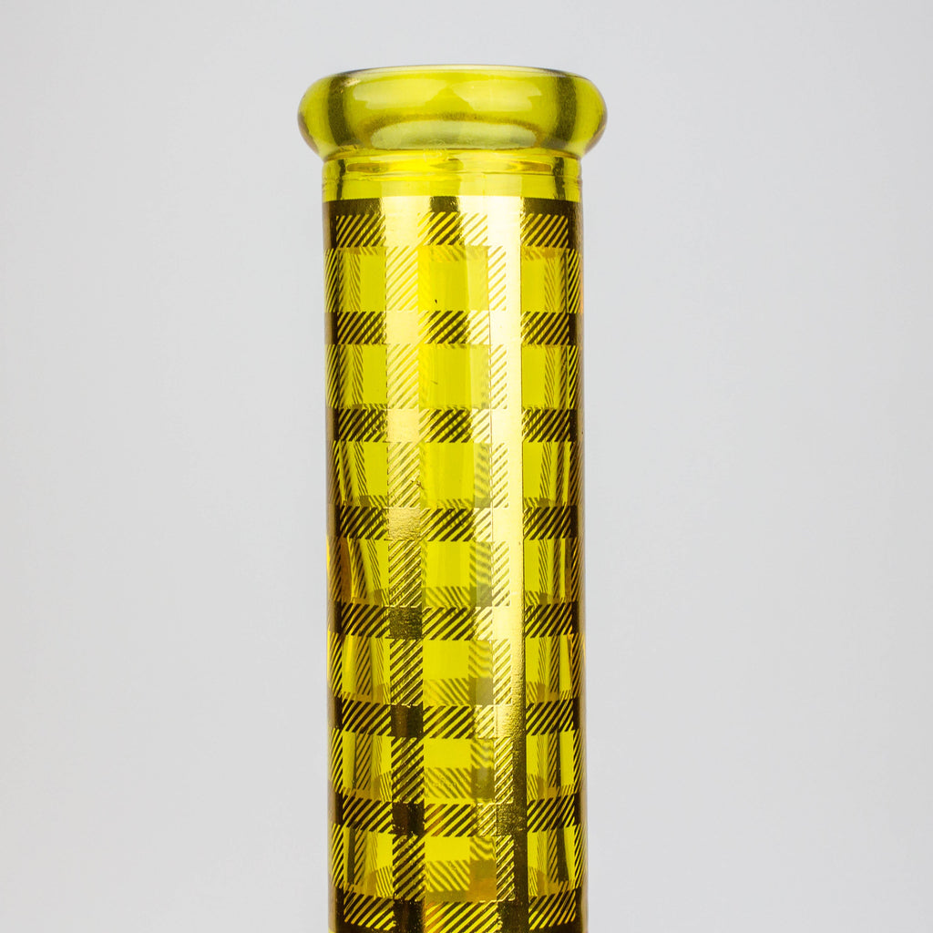 12" 7mm glass neon beaker water bong