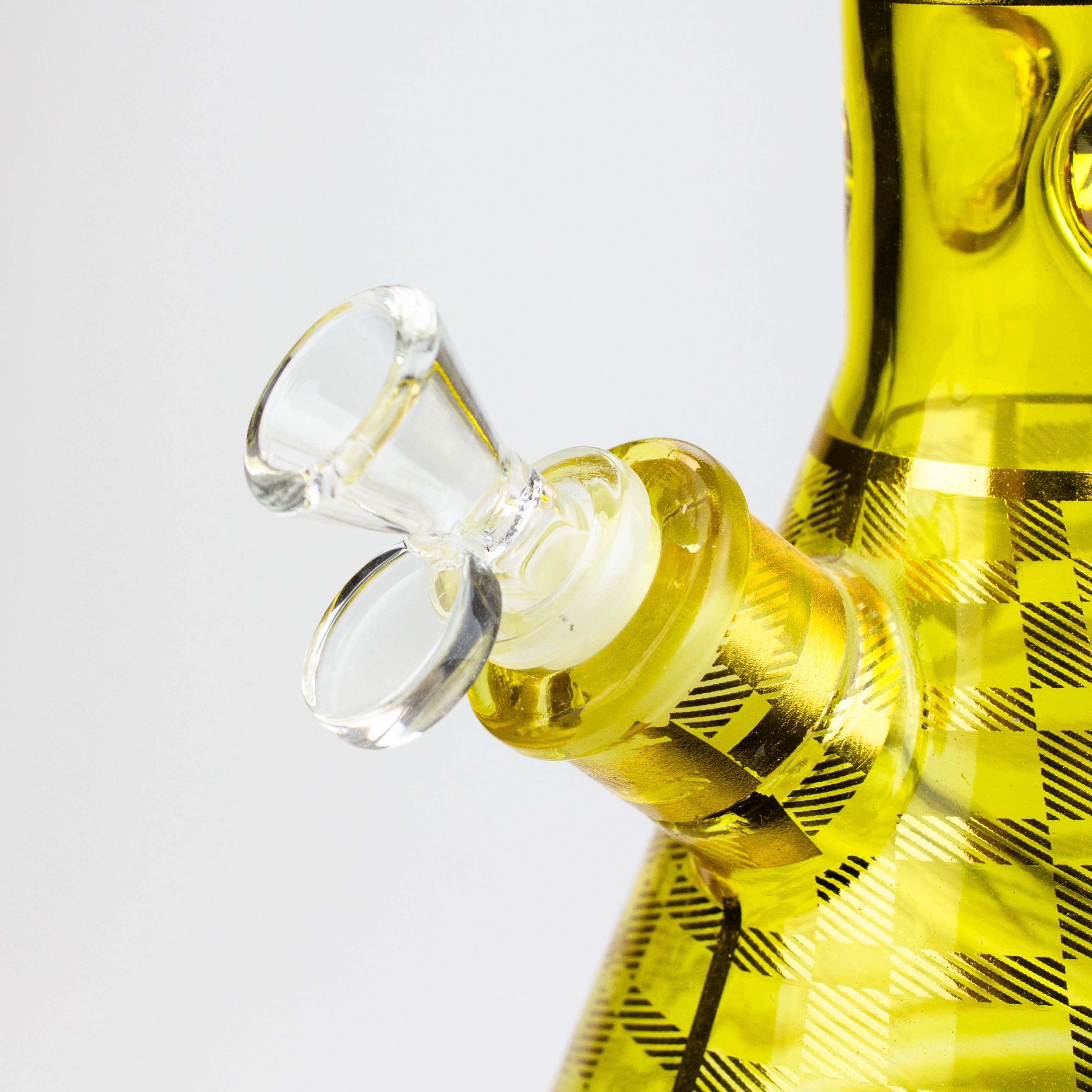 12" 7mm glass neon beaker water bong