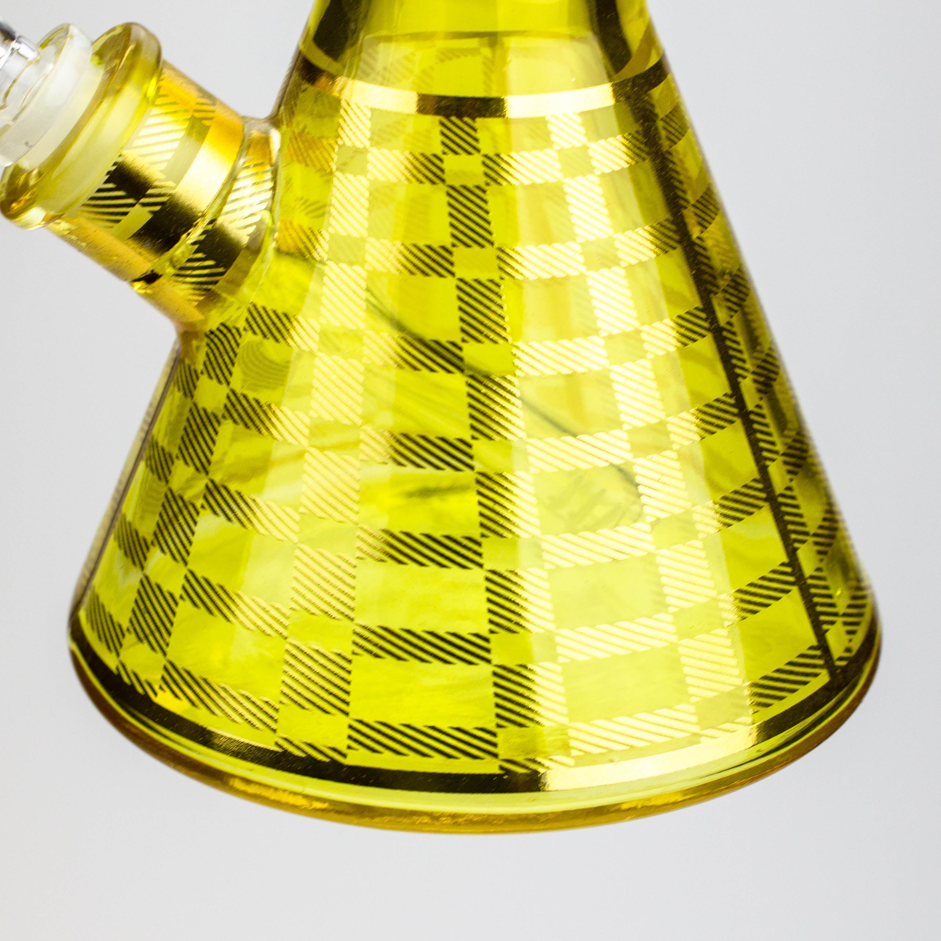 12" 7mm glass neon beaker water bong