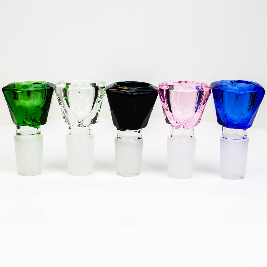 Diamond cutting shape glass bowl