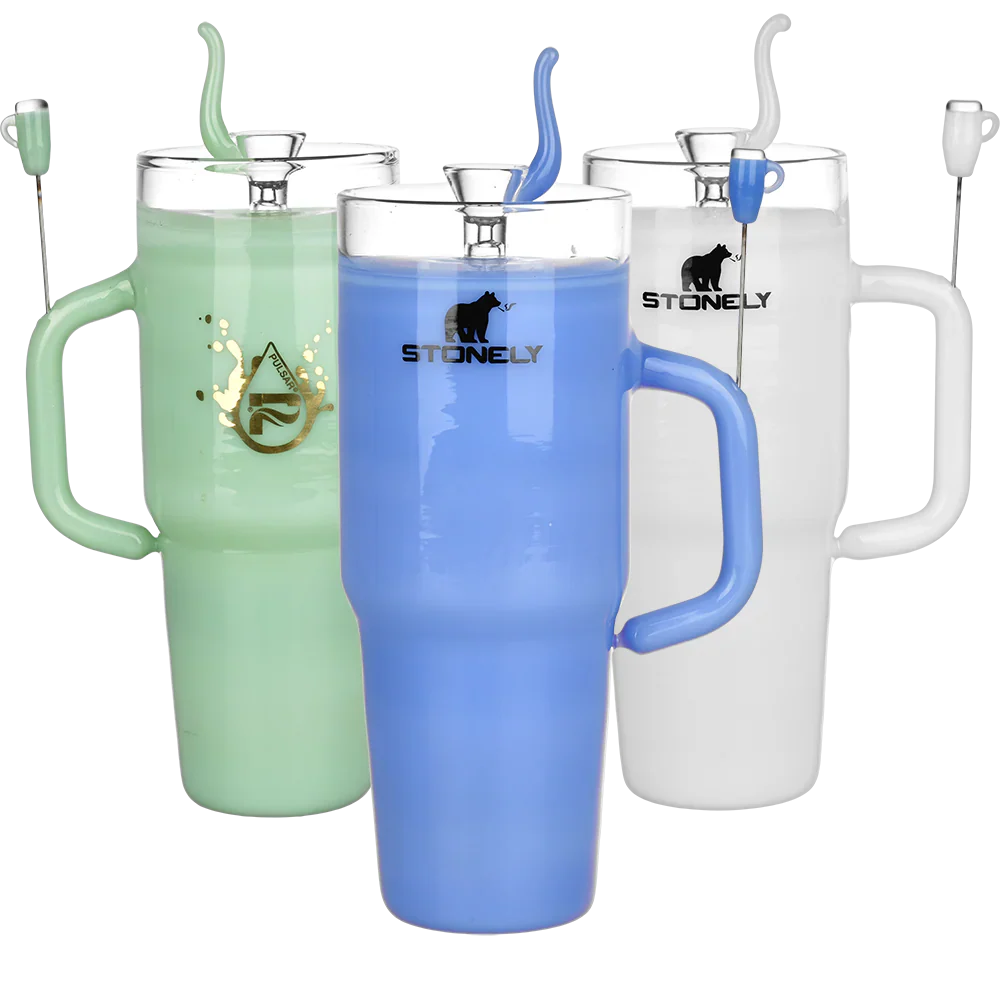Pulsar | 8.5" Stonely Cup Water Pipe – Unique Insulated Cup Design