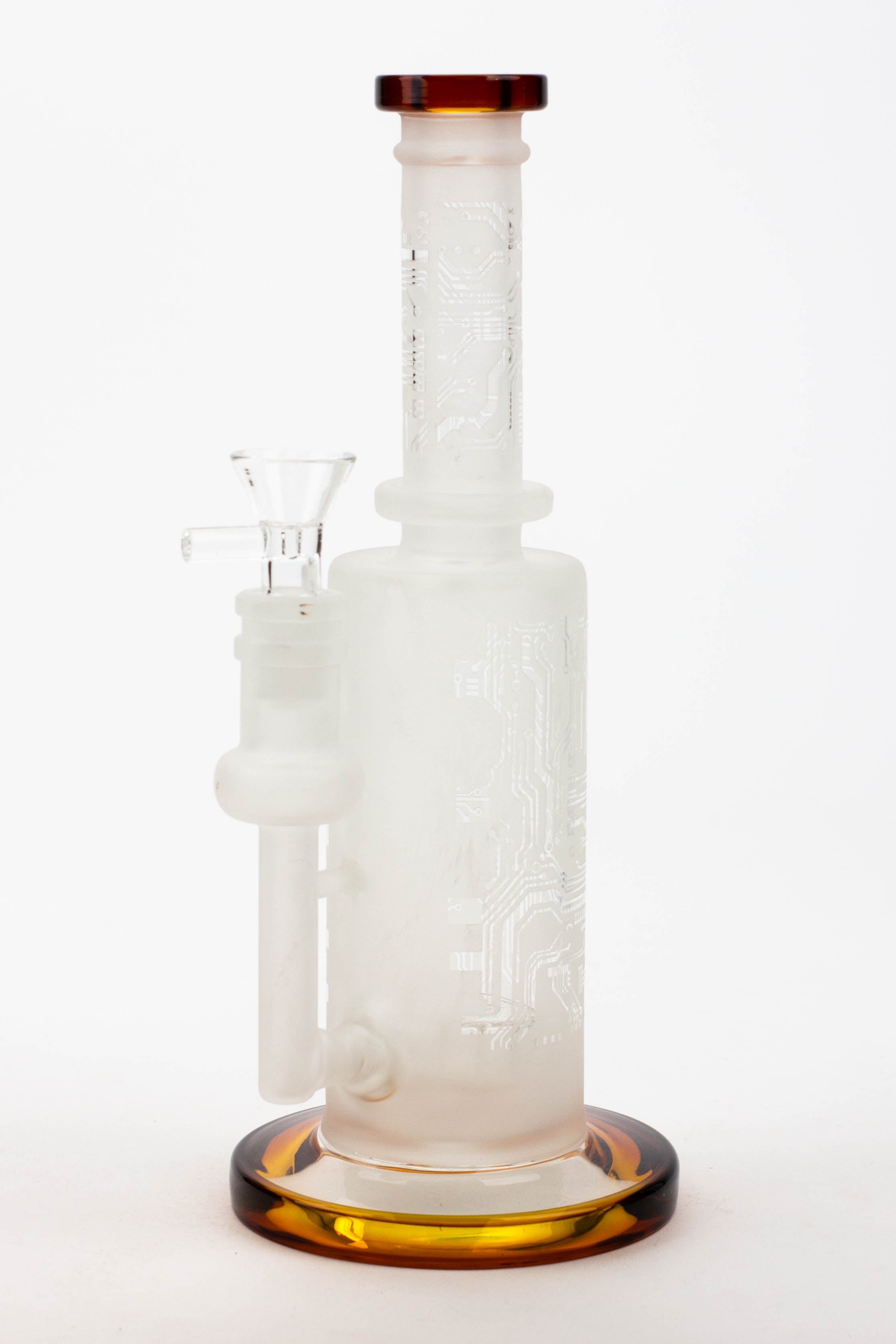 9.5" Sandblasting glass water bong with tire diffuser [Q14]