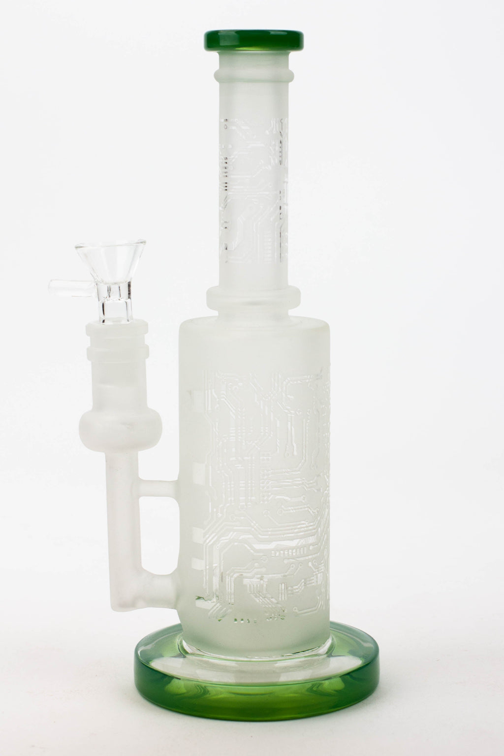 9.5" Sandblasting glass water bong with tire diffuser [Q14]