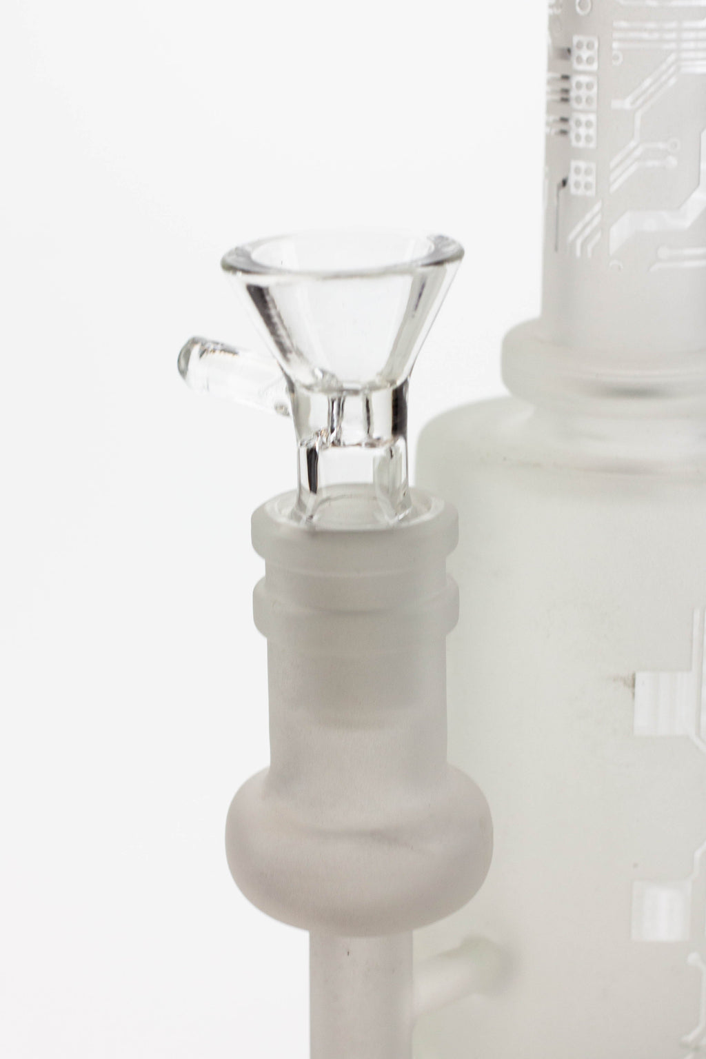 9.5" Sandblasting glass water bong with tire diffuser [Q14]