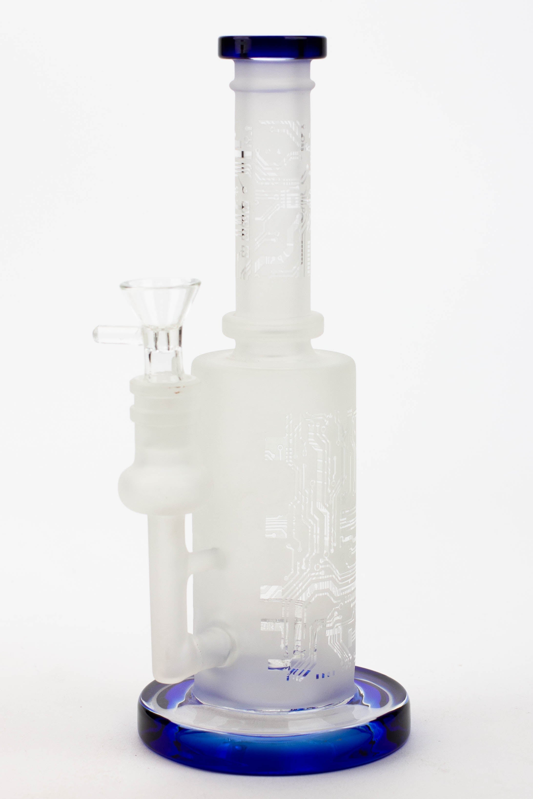 9.5" Sandblasting glass water bong with tire diffuser [Q14]