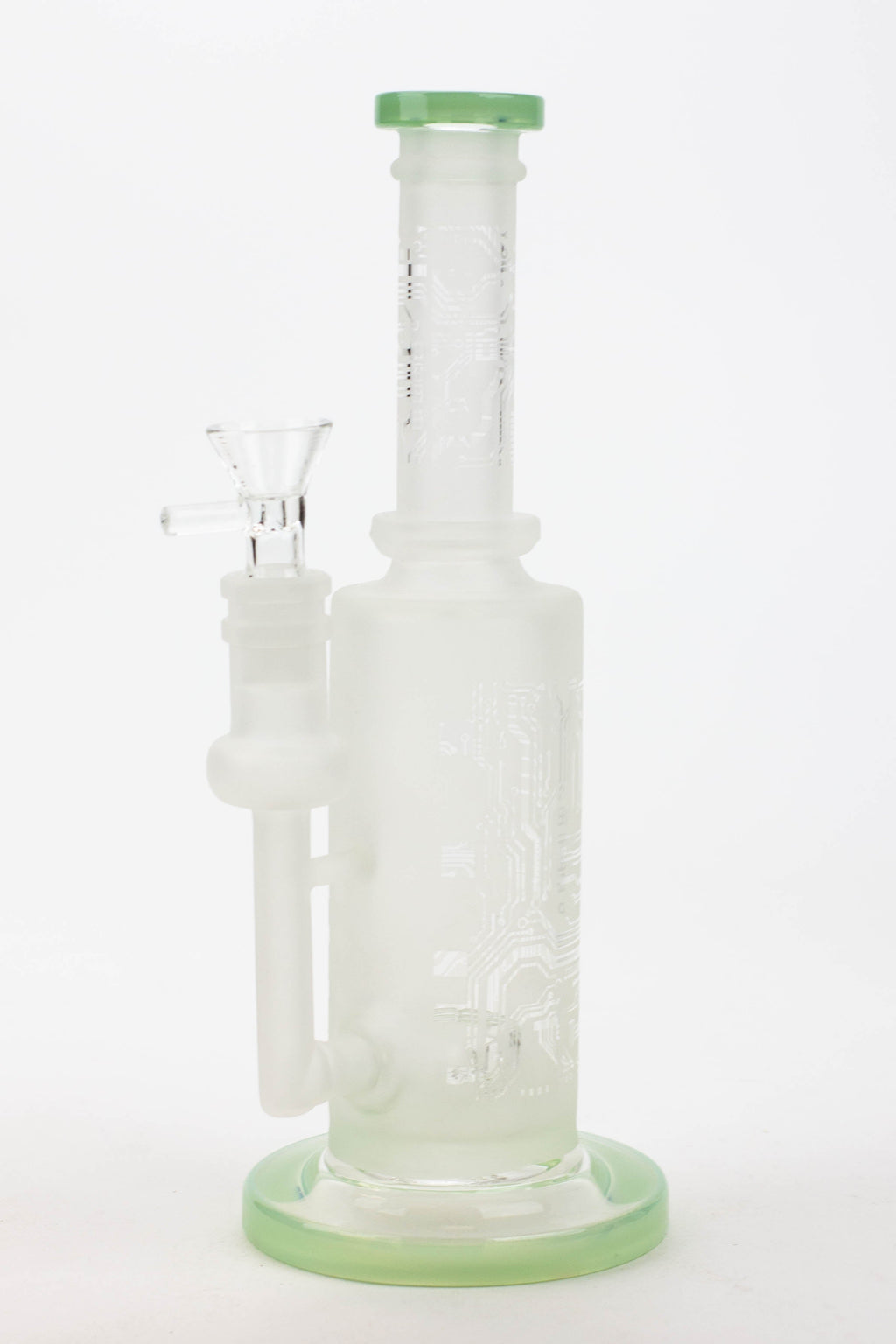 9.5" Sandblasting glass water bong with tire diffuser [Q14]