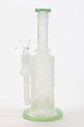 9.5" Sandblasting glass water bong with tire diffuser [Q14]