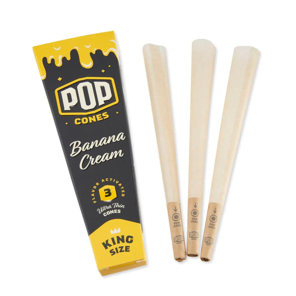 Pop Cones | King Size Pre-Rolled Cones with Flavor Tip – 3 Pack (24ct Display)