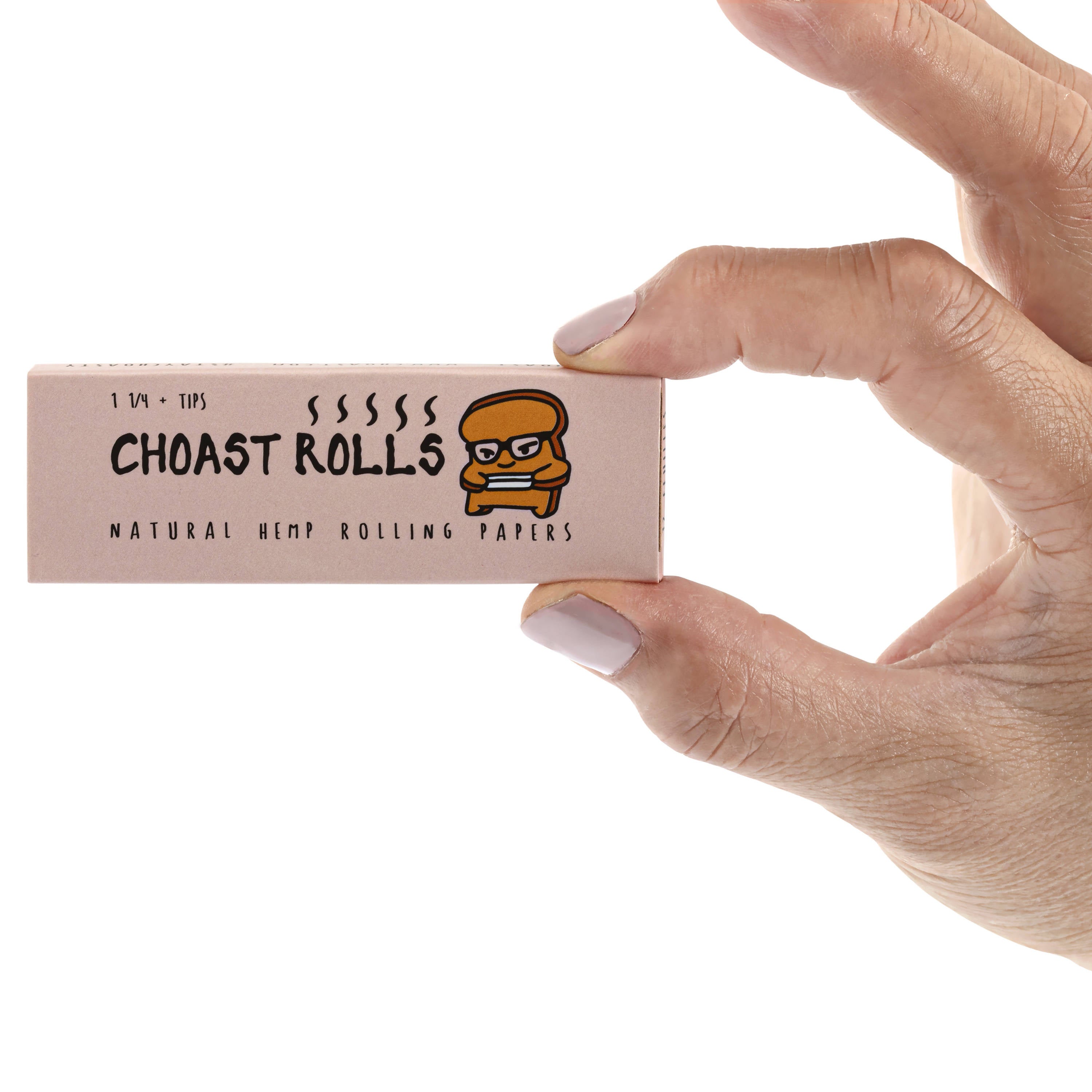 Choast Rolls - 1 1/4 Size - Natural Hemp Papers - 22 Packs Per Carton