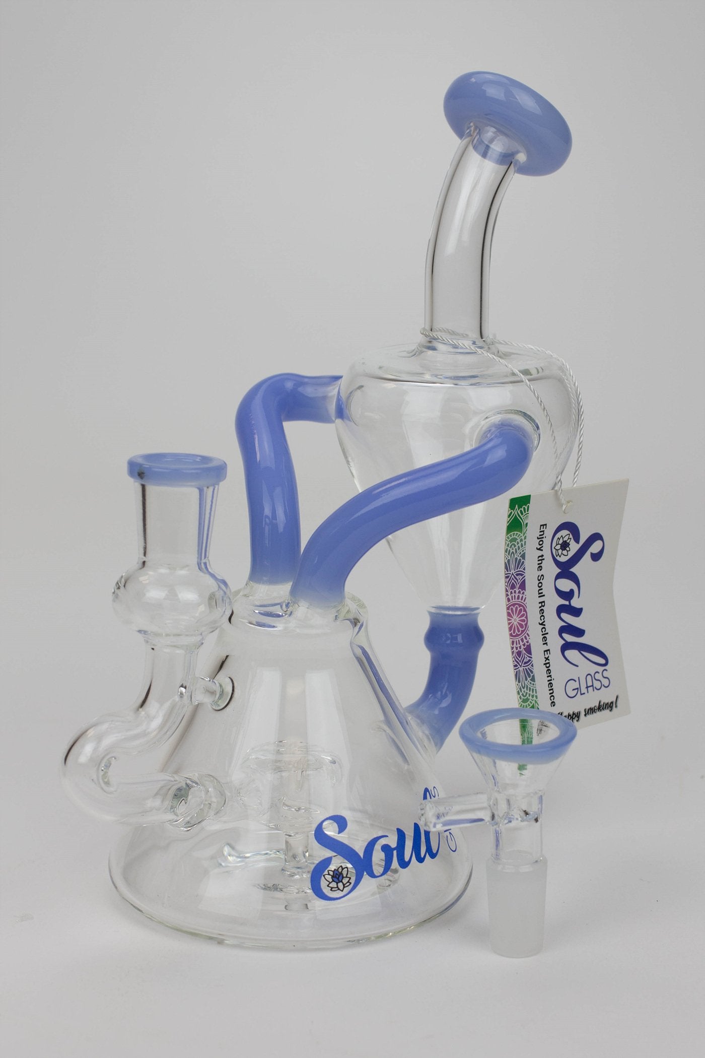 8" SOUL Glass 2-in-1 single chamber recycler bong
