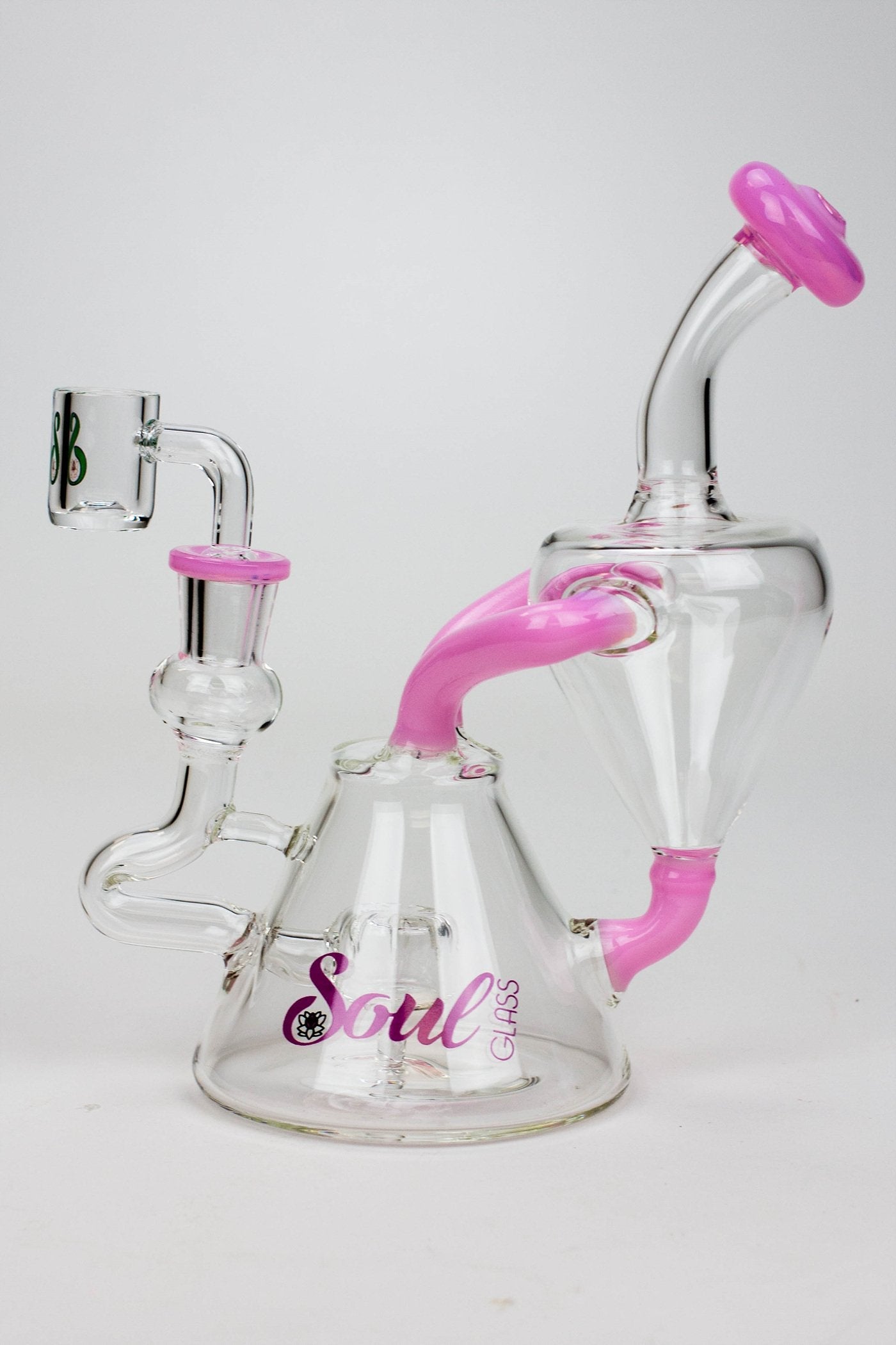 8" SOUL Glass 2-in-1 single chamber recycler bong