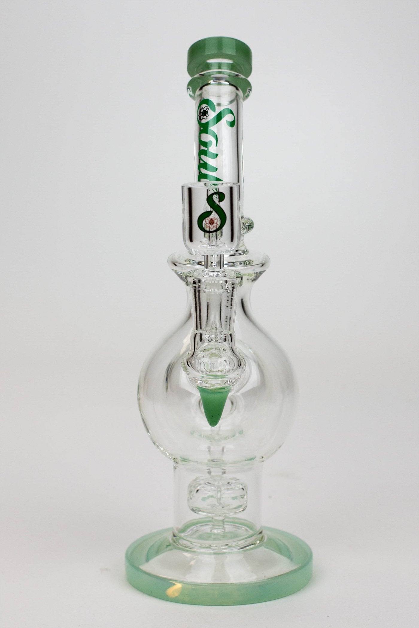 9.5" SOUL Glass 2-in-1 double glass sphere recycler