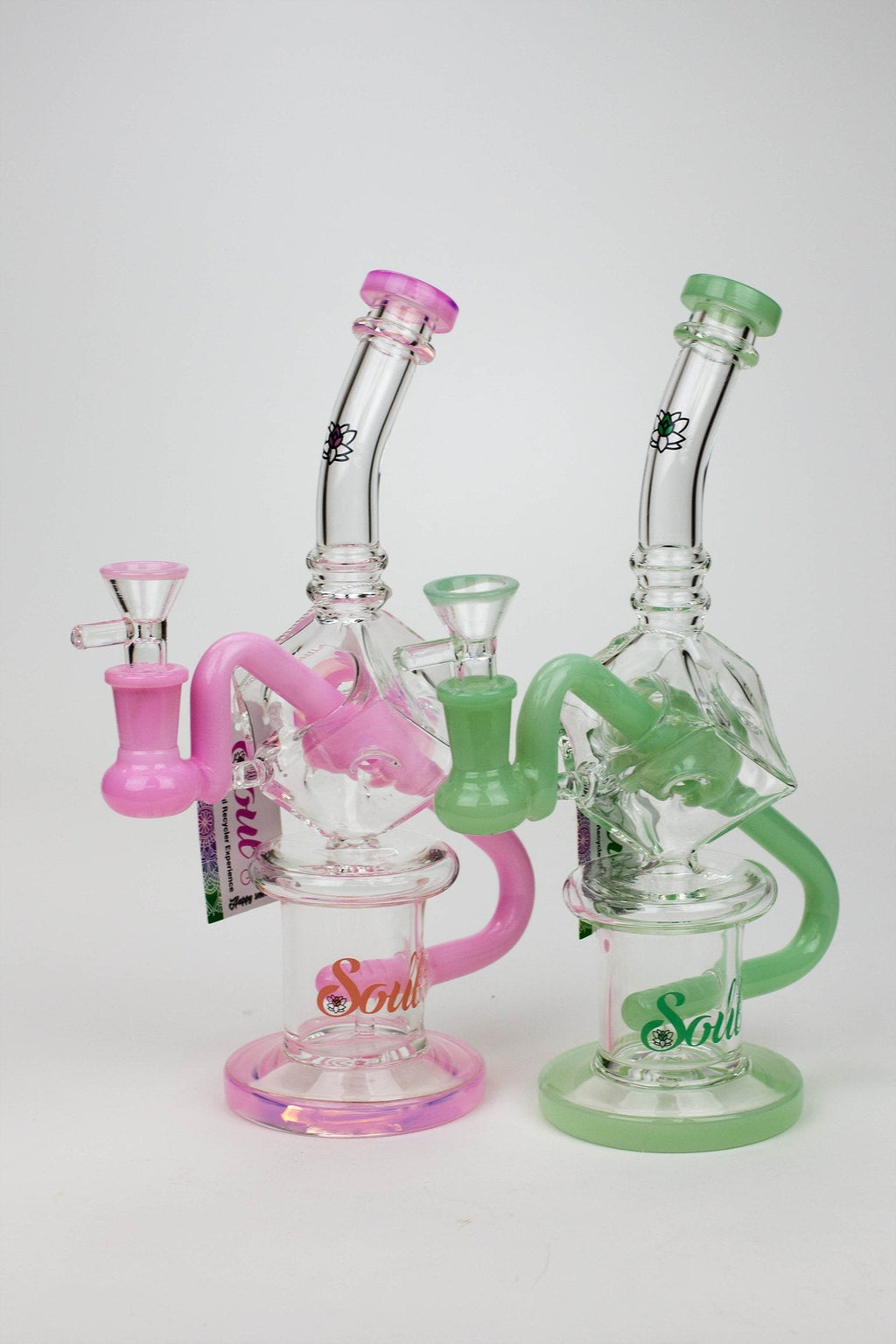 9" SOUL Glass 2-in-1 cube recycler bong